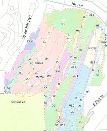 Biology map of Red Rock Canyon Open Space in Colorado Springs