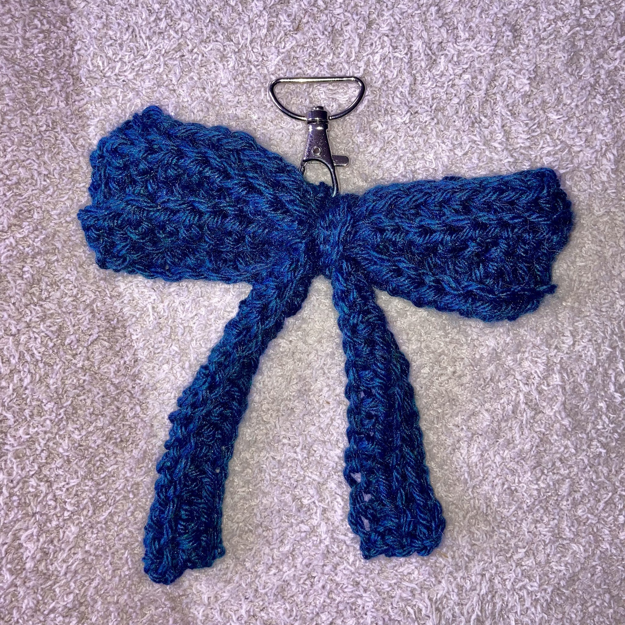 Blue Bow Keychain