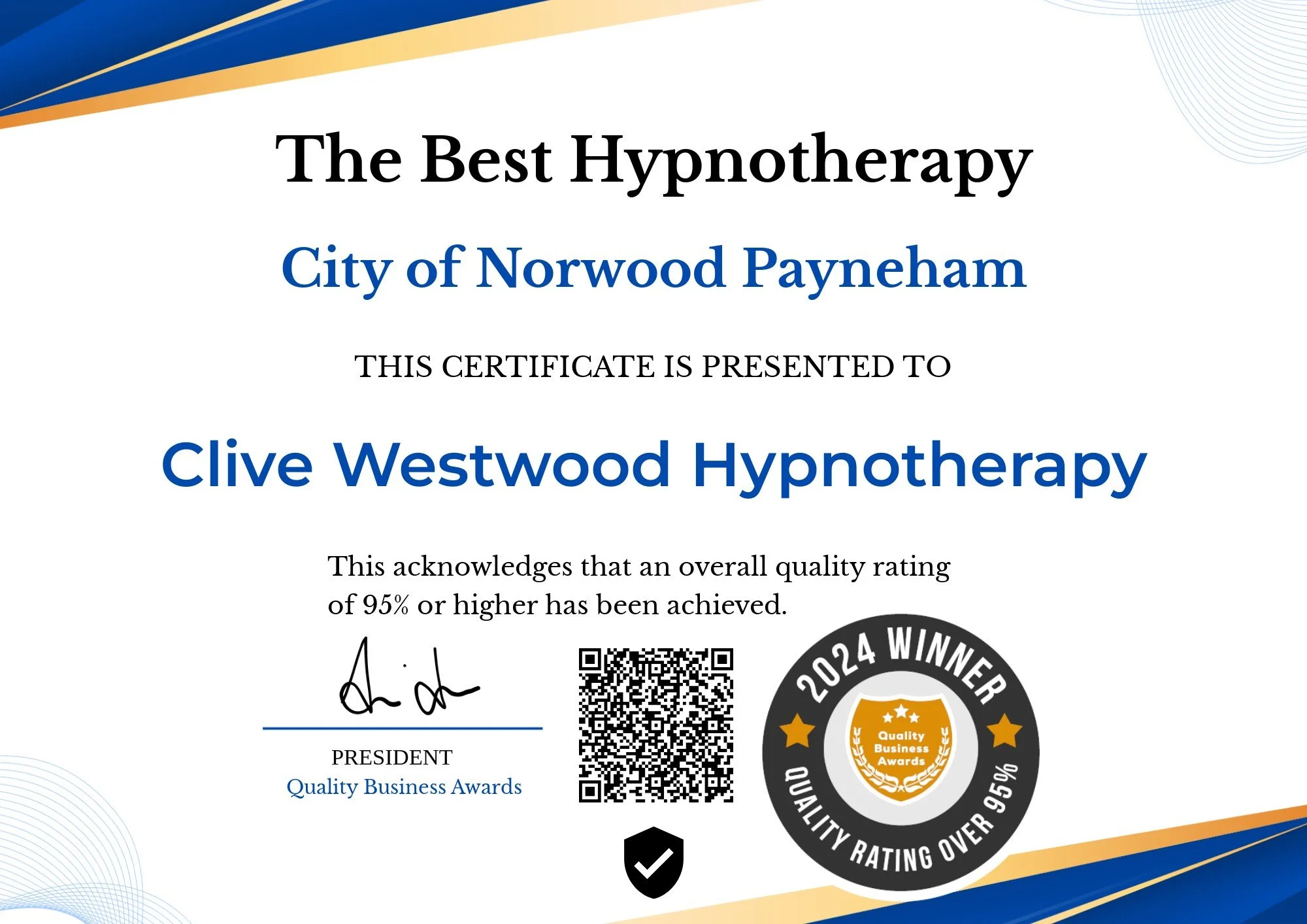 Best Hypnotherapy Brisbane Award