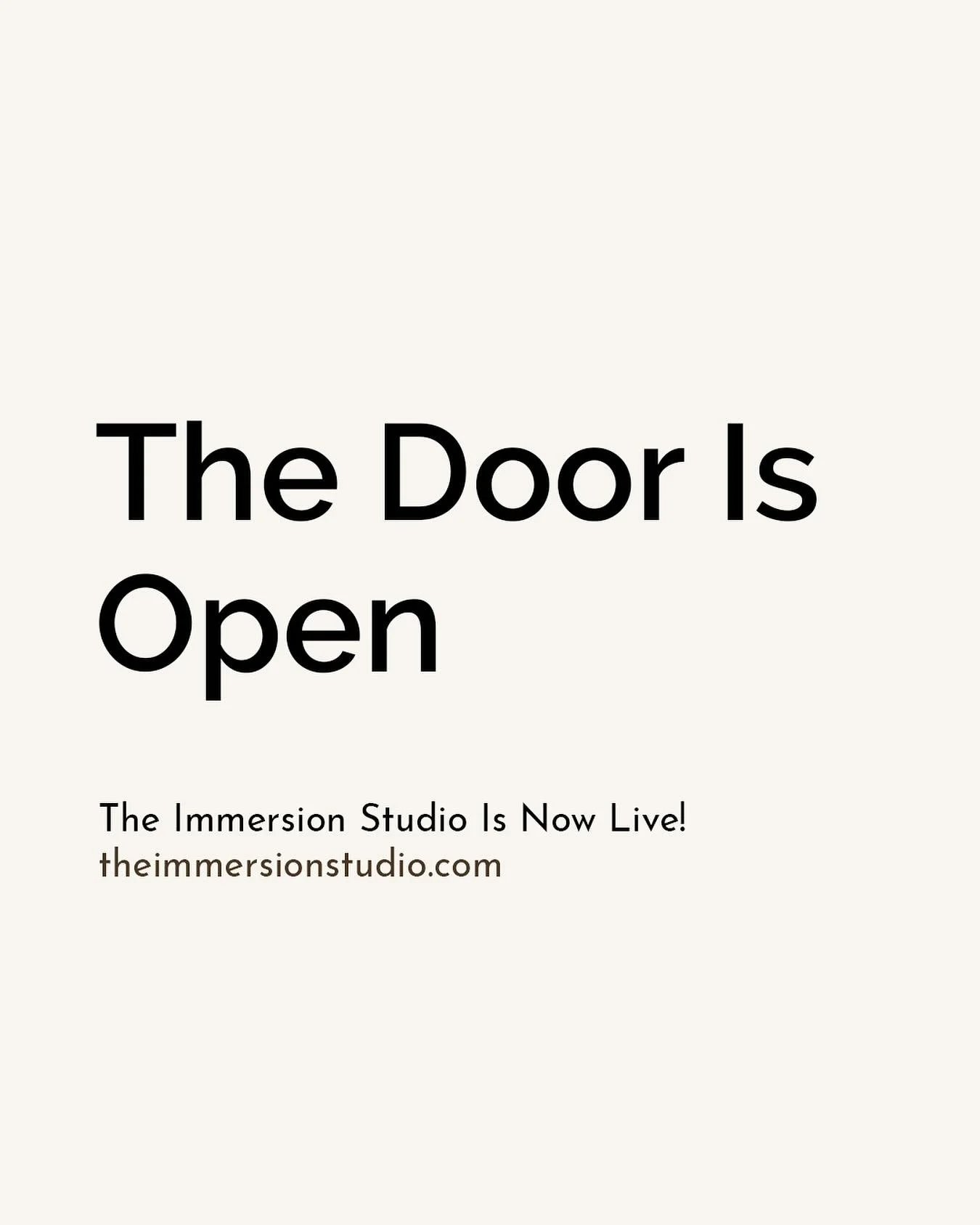 After months of refining, reshaping, and reimagining&hellip;
The door is finally open.
⠀
The Immersion Studio now lives online&mdash;an intentional space for those who believe fluency is more than memorized phrases. It&rsquo;s a journey. A story. A s