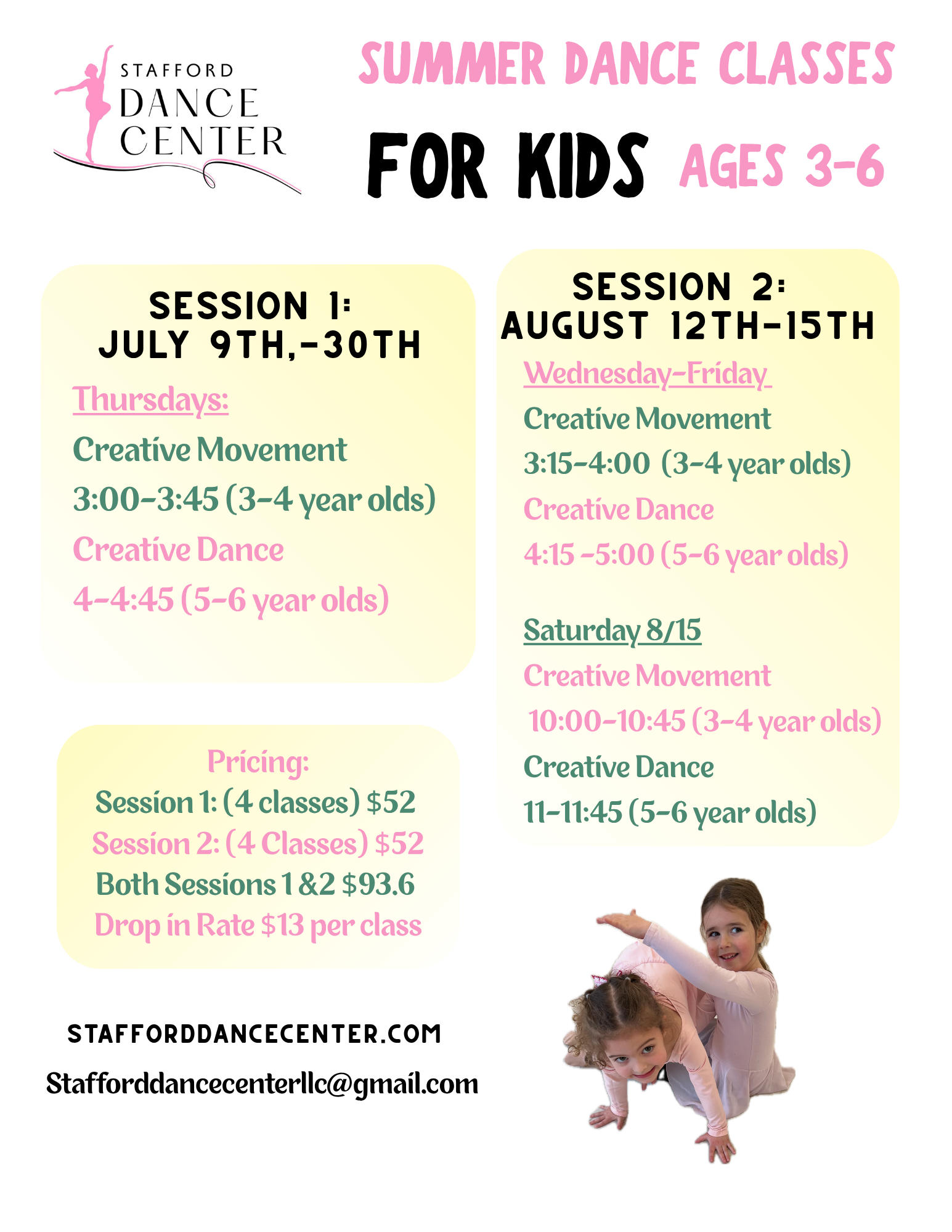 Summer Dance Classes for 3year olds