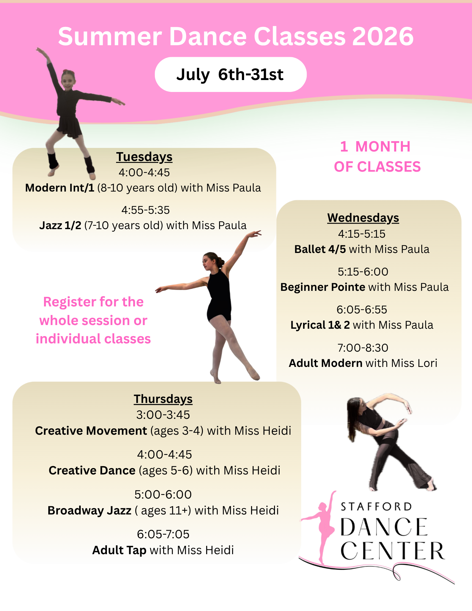 Adult Tap Adult Modern Adult Dance