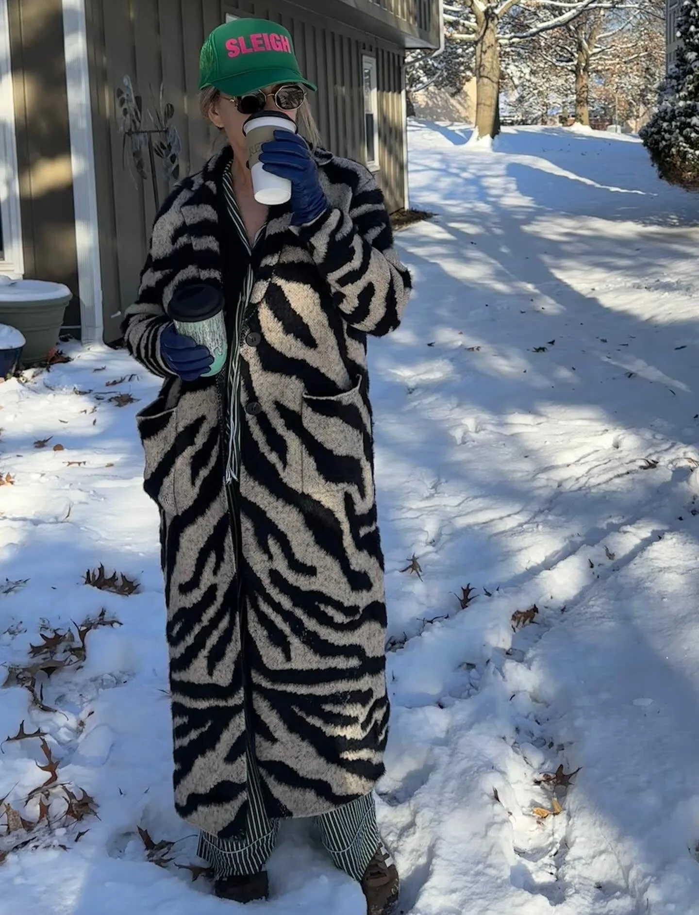 Roll out of bed, grab a coffee ( or two), put on your hat. All set 

Holiday hats on sale on byGFaulk.com