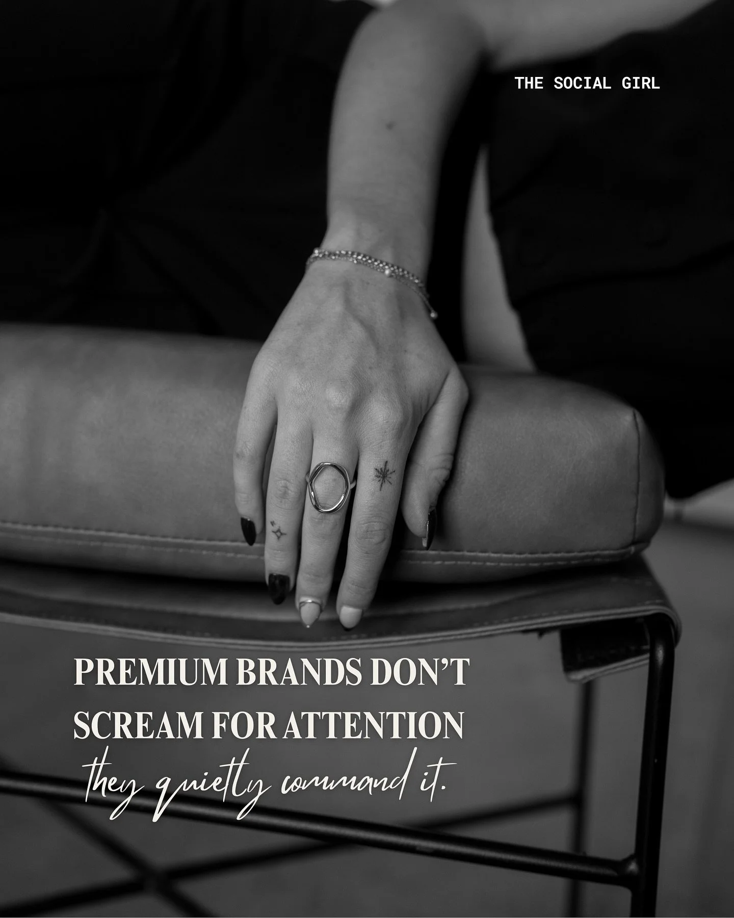 Your brand doesn&rsquo;t need to demand attention to exist. It whispers, giving space to breathe, space to be seen, and space for meaning to emerge. Simplicity isn&rsquo;t absence&mdash;it&rsquo;s intention 🖤