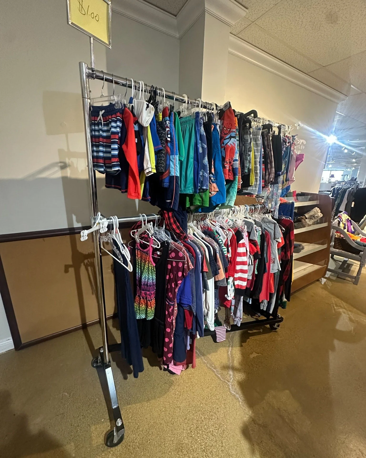 Before spring arrives, it&rsquo;s the perfect time for a closet reset.

Clear out the pieces you no longer wear and make room for outfits you&rsquo;re excited about again.

Stop by Jubilee Resale and browse our $1 rack featured in this photo &mdash; 