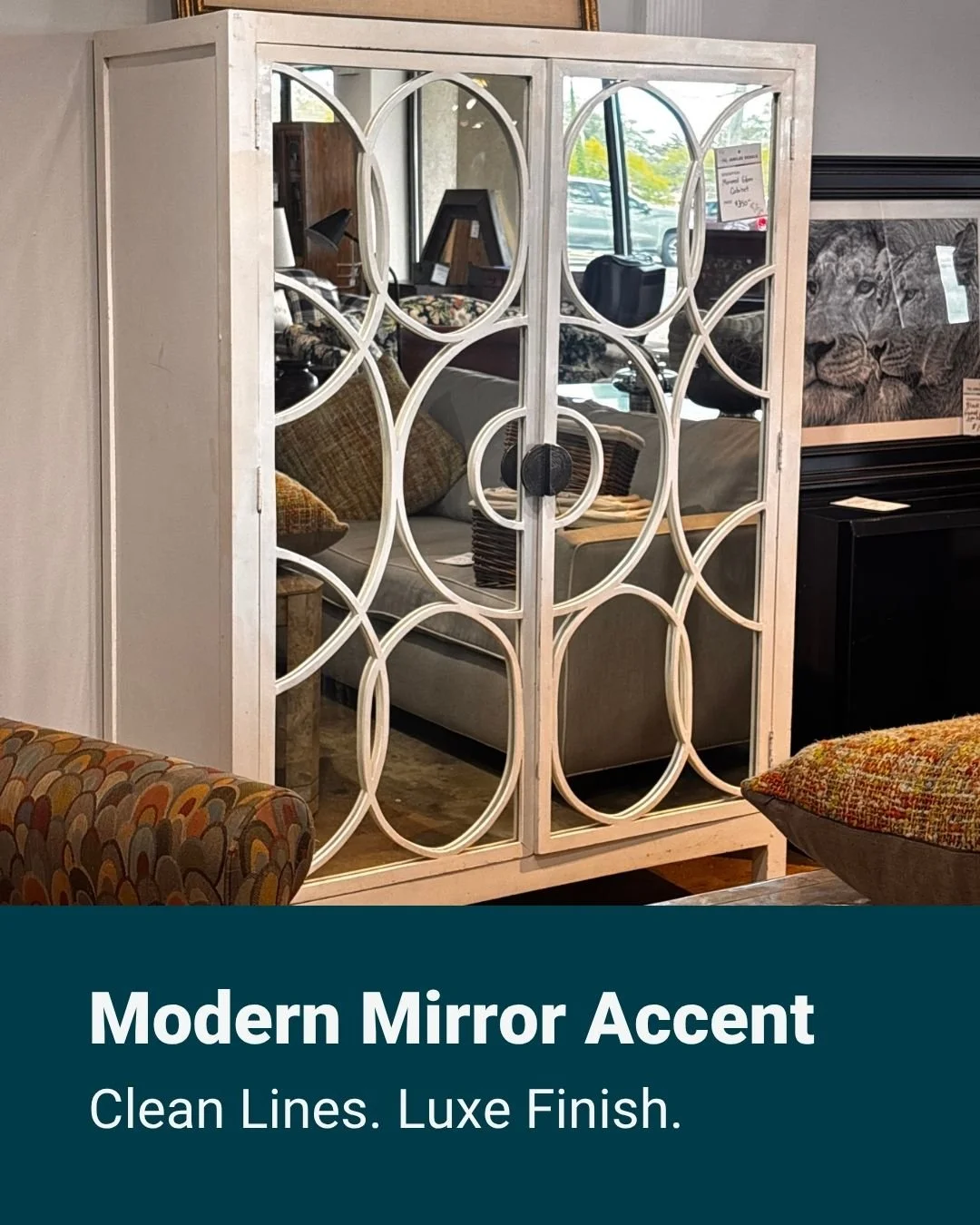 ✨ Add timeless charm and extra storage to your space with this beautiful Mirror Cabinet! Perfect for entryways, bathrooms, or bedrooms&mdash;style meets function in one elegant piece. Stop in and see it before it&rsquo;s gone!