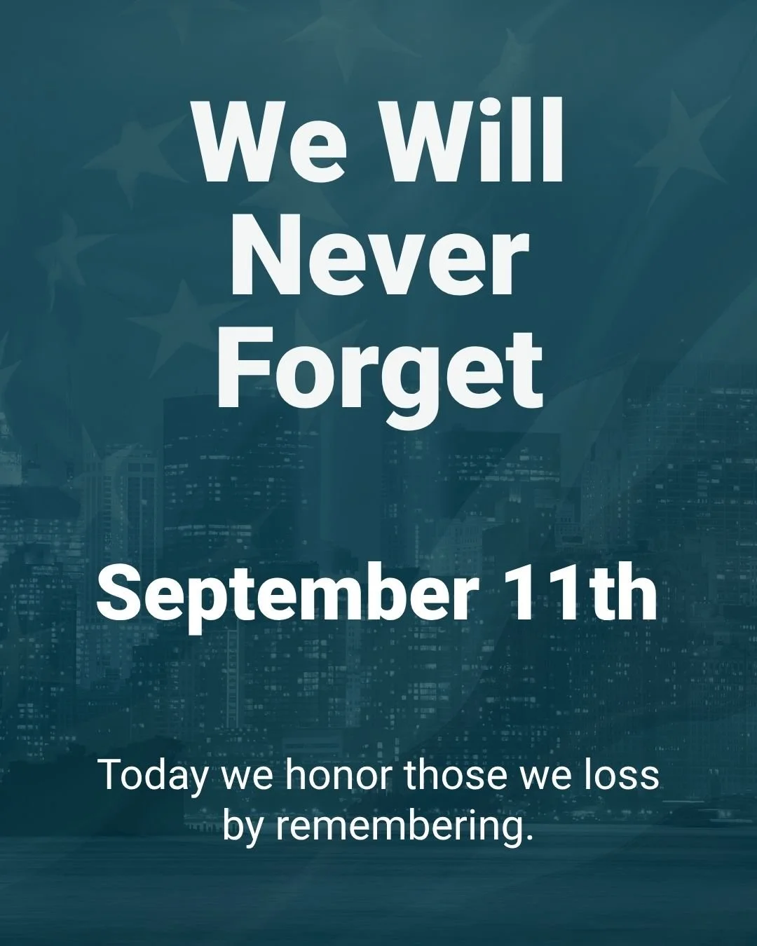 Today, we pause to remember September 11, 2001. We honor the lives lost, the heroes who ran toward danger, and the communities that came together in the aftermath.

25 years later, that spirit of unity and compassion still calls us forward. It remind