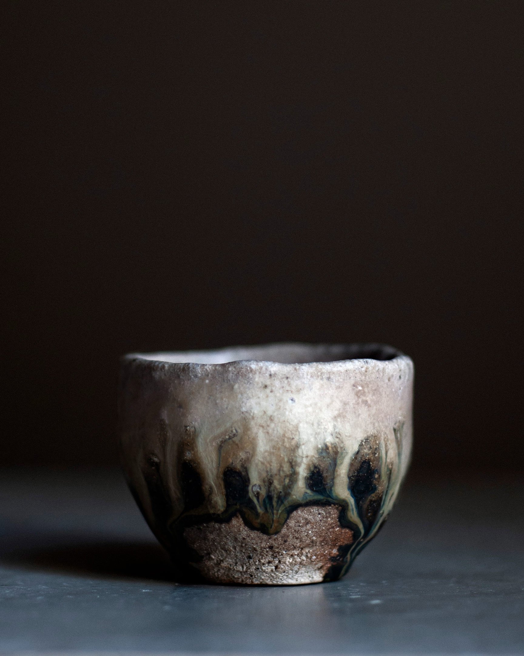 DoheiFujinoki Sake Cup Sakecup Oil Painting Abstract StefaniaPapadakis Papadakis Stefania Art Sculpture Tea Japan Japanese Greece Greek
