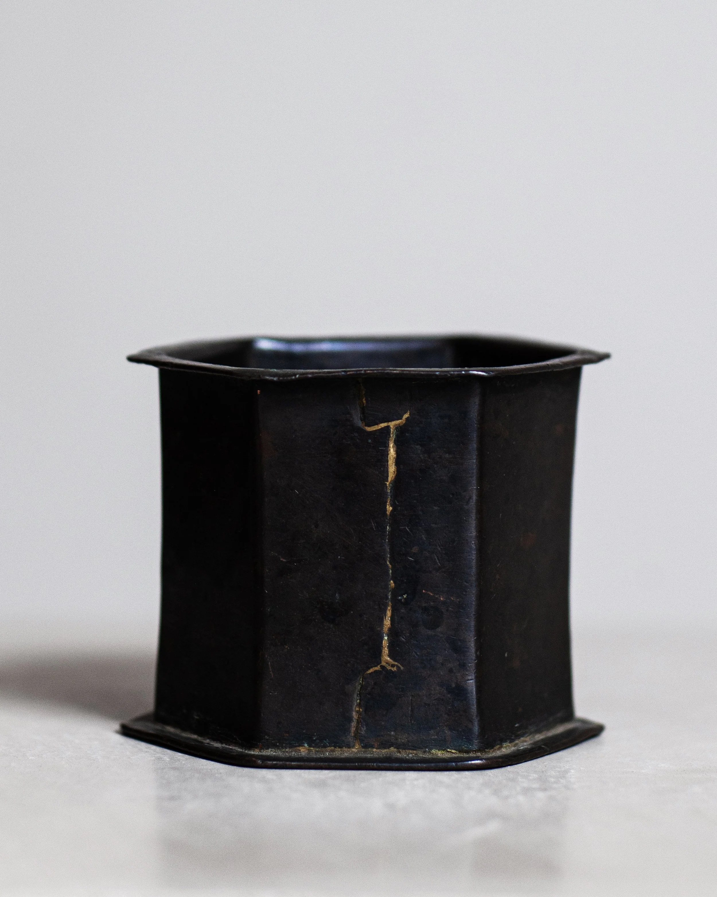 Antique Dovetailed Bronze Vase