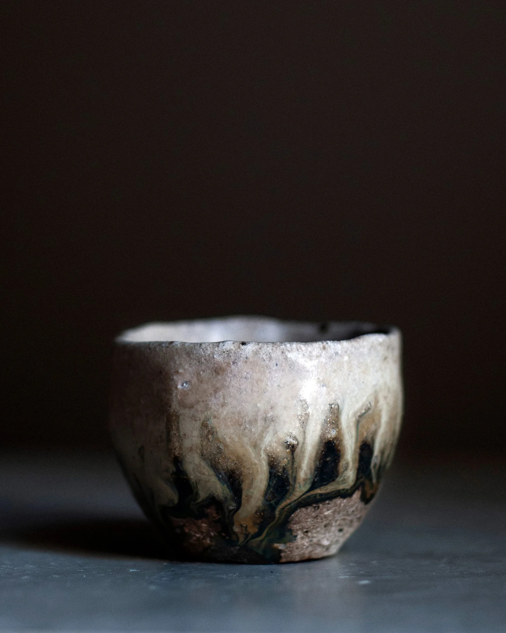 DoheiFujinoki Sake Cup Sakecup Oil Painting Abstract StefaniaPapadakis Papadakis Stefania Art Sculpture Tea Japan Japanese Greece Greek