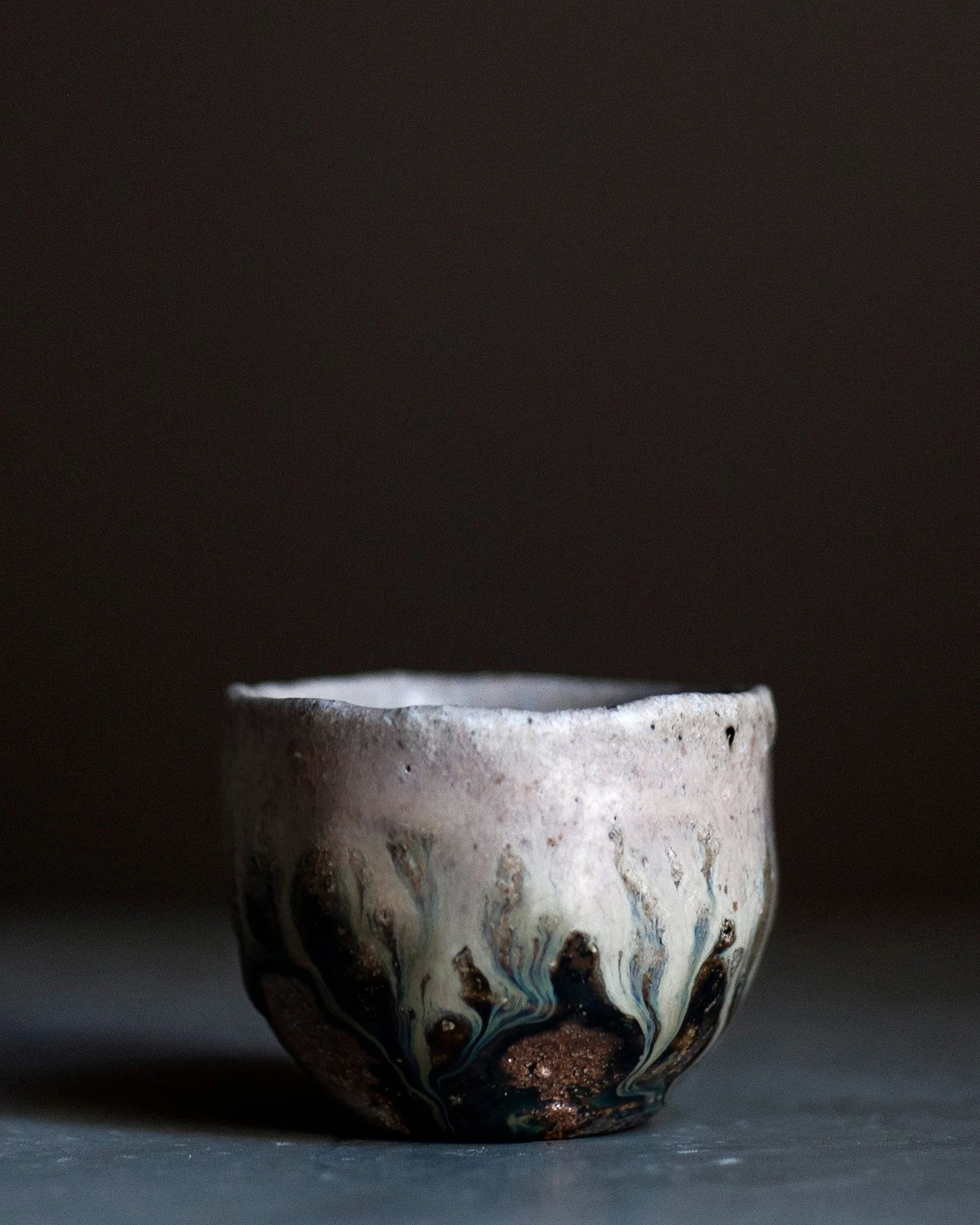 DoheiFujinoki Sake Cup Sakecup Oil Painting Abstract StefaniaPapadakis Papadakis Stefania Art Sculpture Tea Japan Japanese Greece Greek