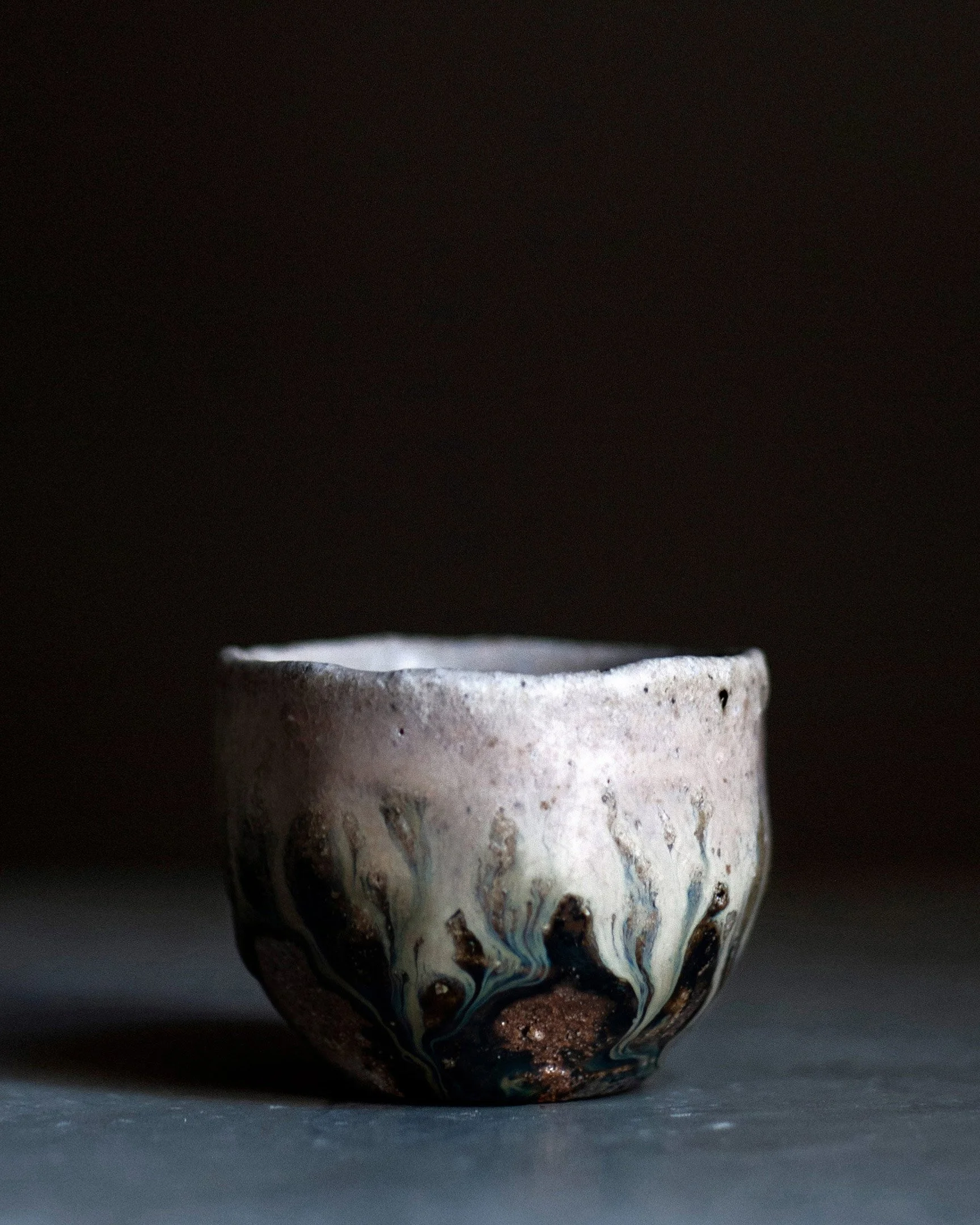 DoheiFujinoki Sake Cup Sakecup Oil Painting Abstract StefaniaPapadakis Papadakis Stefania Art Sculpture Tea Japan Japanese Greece Greek