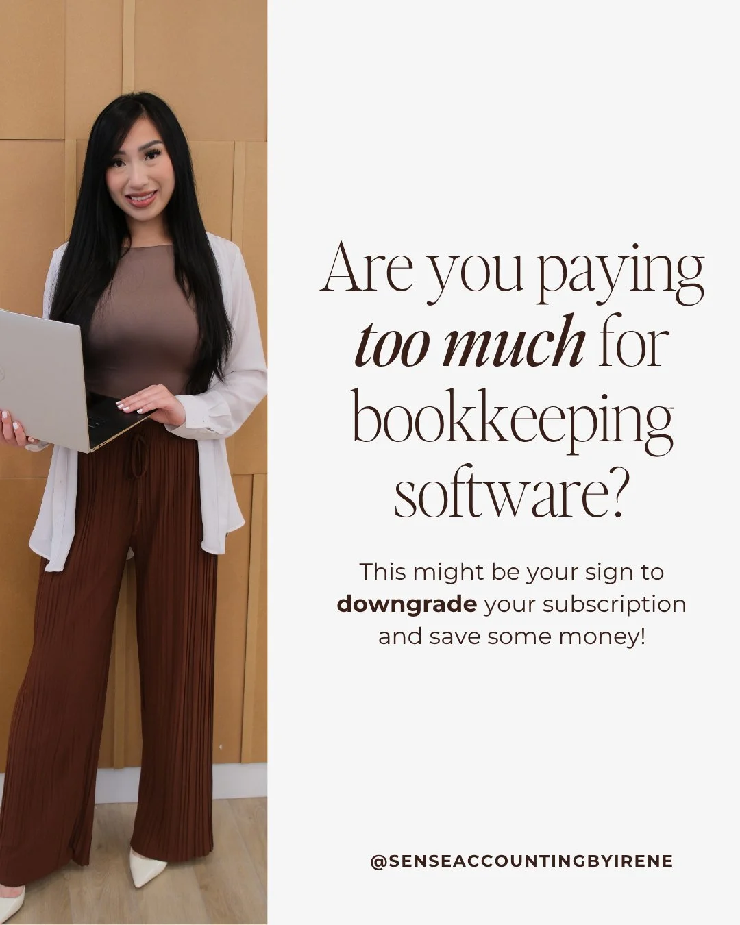Sometimes, I'll get into a new client's books and see that they're paying WAY too much for their bookkeeping software based on their needs. 😳

It may just be a $30 difference per month, but cutting little costs adds up to big savings! 

➡️ Swipe to 