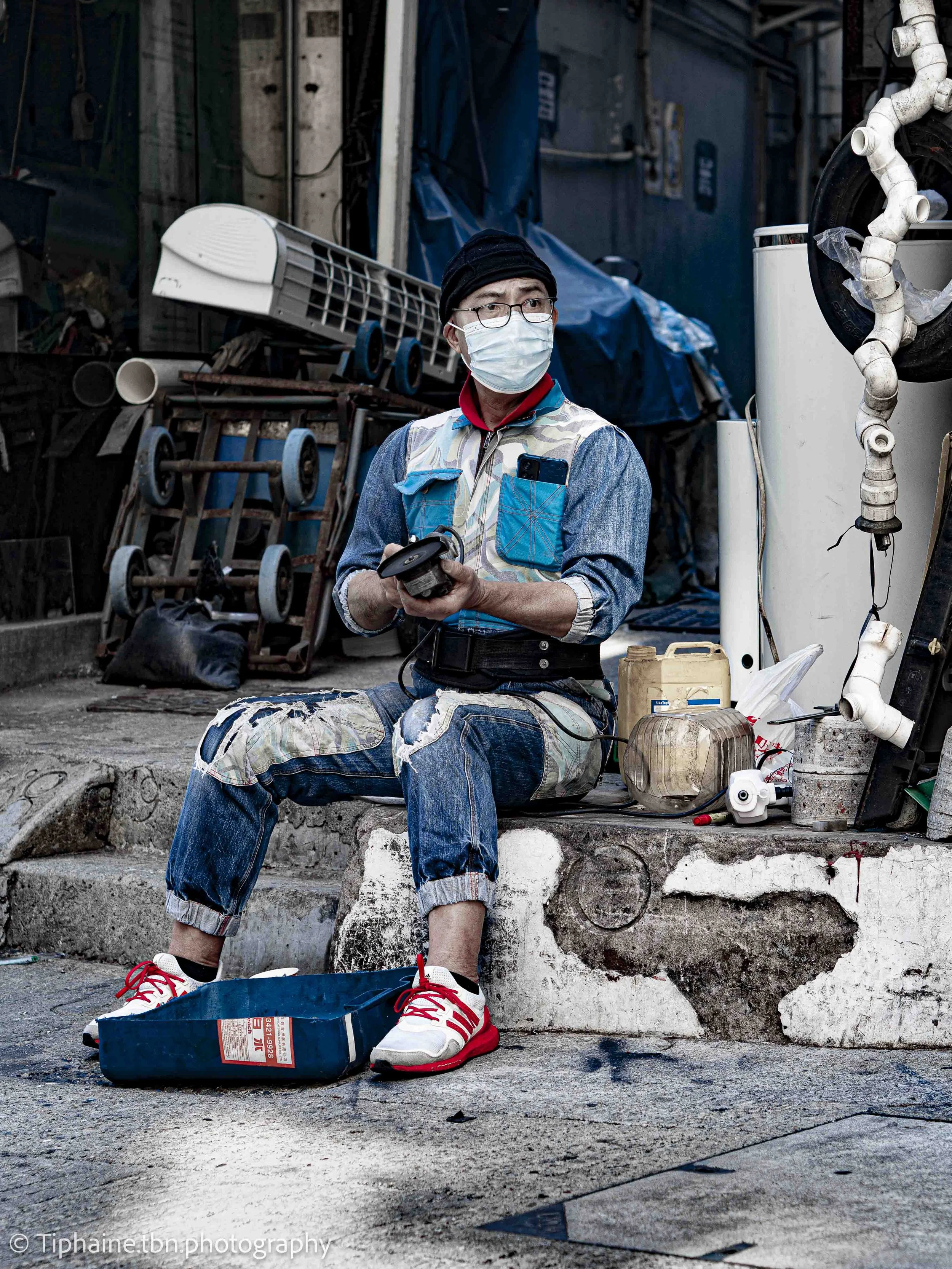 SAI YING PUN IN DARK AND BLUE