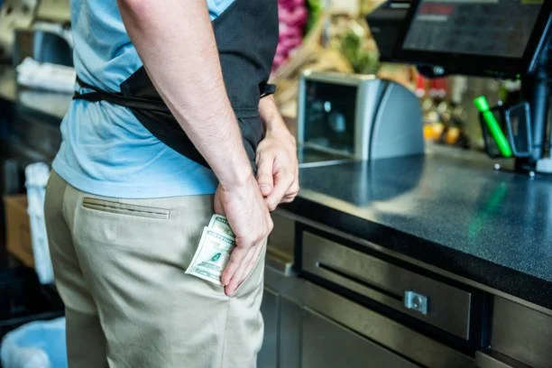 A retail loss prevention issue involving internal theft.