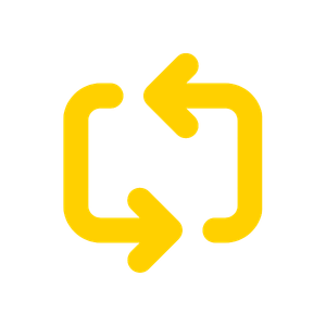 replay icon in yellow