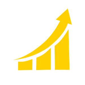 rise icon in yellow