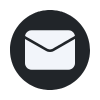 Envelope icon on a black circular background