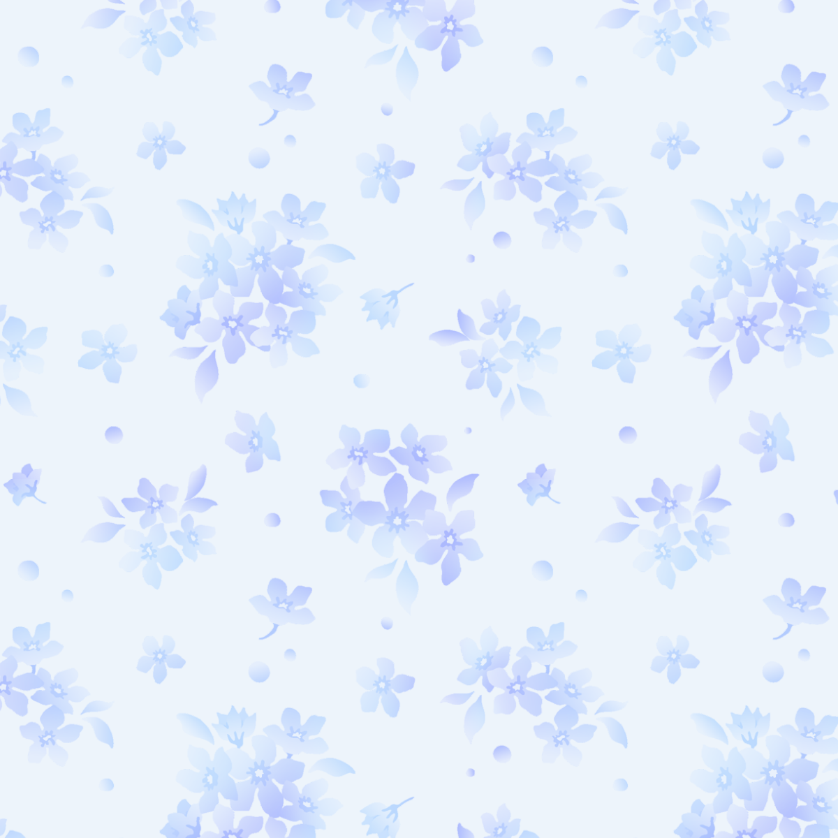 Light blue floral pattern with small flowers and leaves scattered across the background.