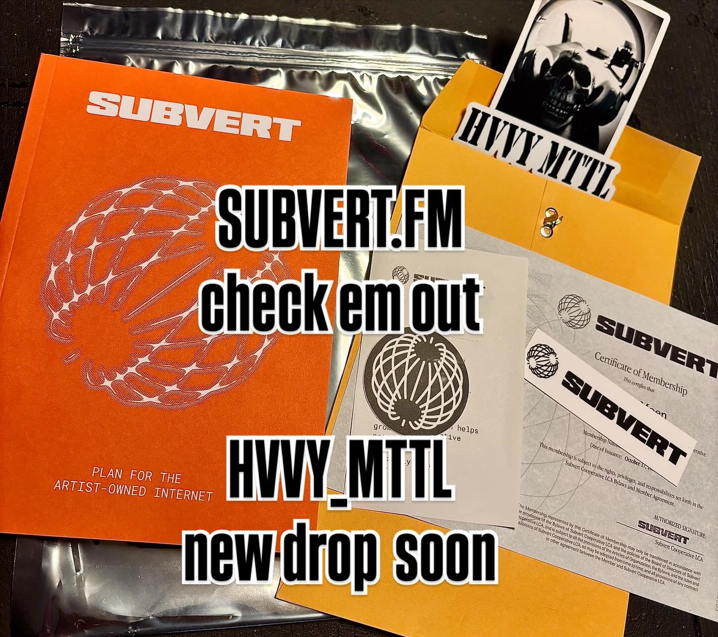 Looking for a better alternative to Bandcamp? Check out @subvertworld for a better solution being built from the ground up.  New HVVY_MTTL drop coming there soon.  Also&hellip;Happy Halloween all you groovie ghoulies!!!