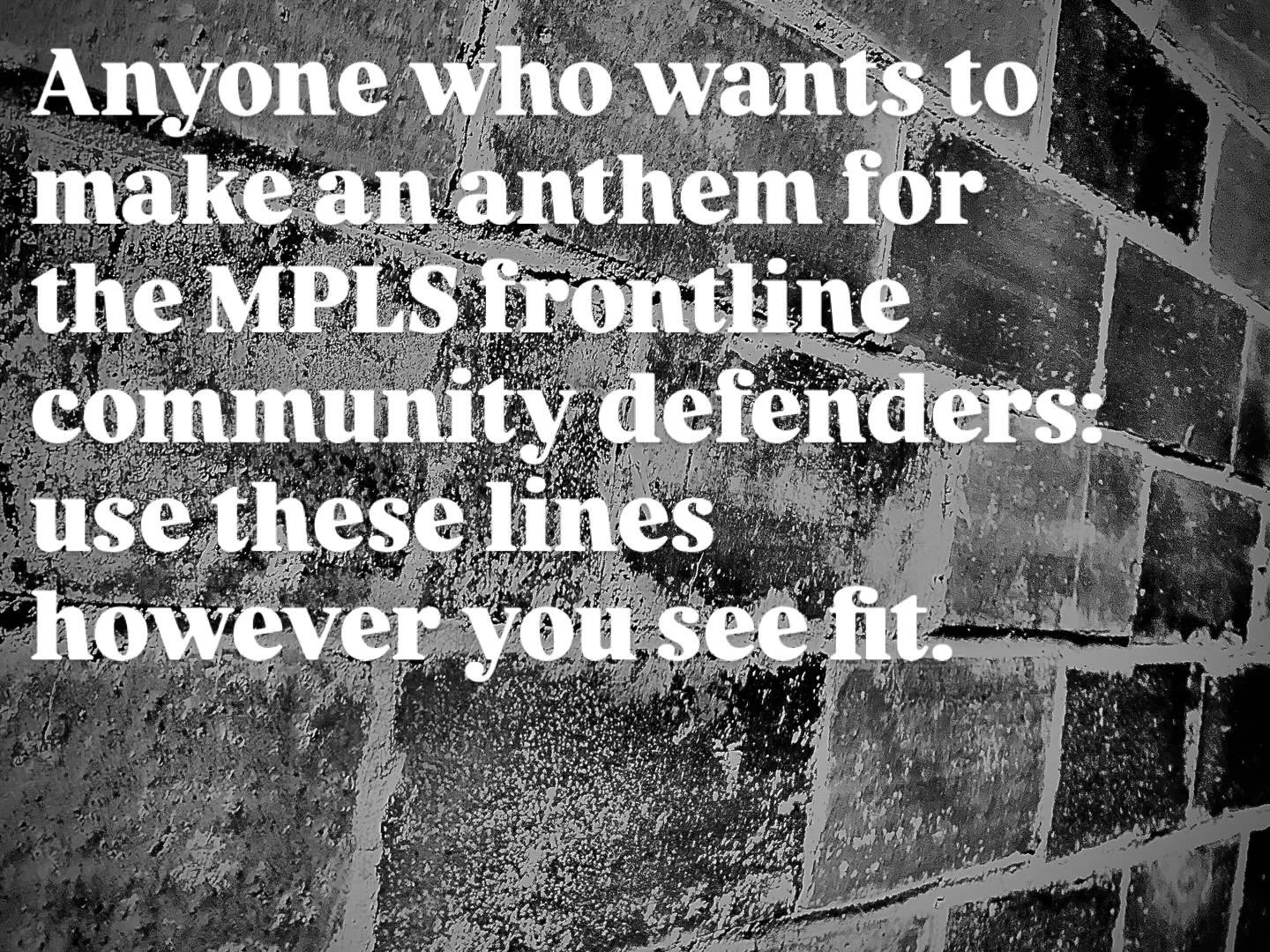 (title idea-Pigs Fly)

This. We will. Defend. 
&ldquo;
&ldquo;
Get on a front line
See it with your eyes 
See if it seems fine
Yo mama radicalized 
M. P. L. S. 
You. Don&rsquo;t. Want. This. 

This. We will. Defend. 
&ldquo;
&ldquo;
While hell is fro
