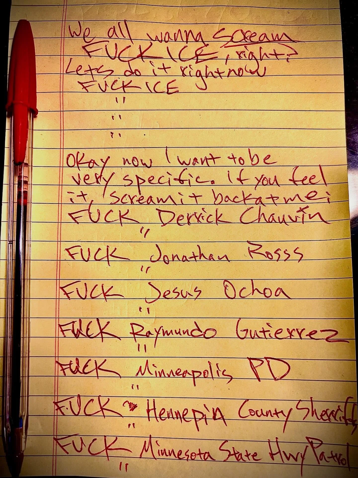 The national media may have moved on, but we are staying here. PIGS (police ice gestapo shitheads) still here too, courtesy of our own taxes funding them.  Come get some #catharsis and #community at @sewardcafe on February 22nd. Live Mpls resistance,