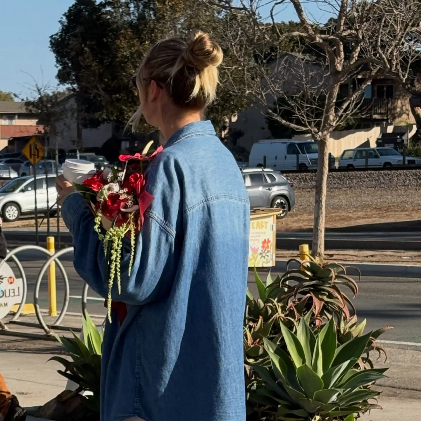 You, coffee &amp; our flowers is our favorite view