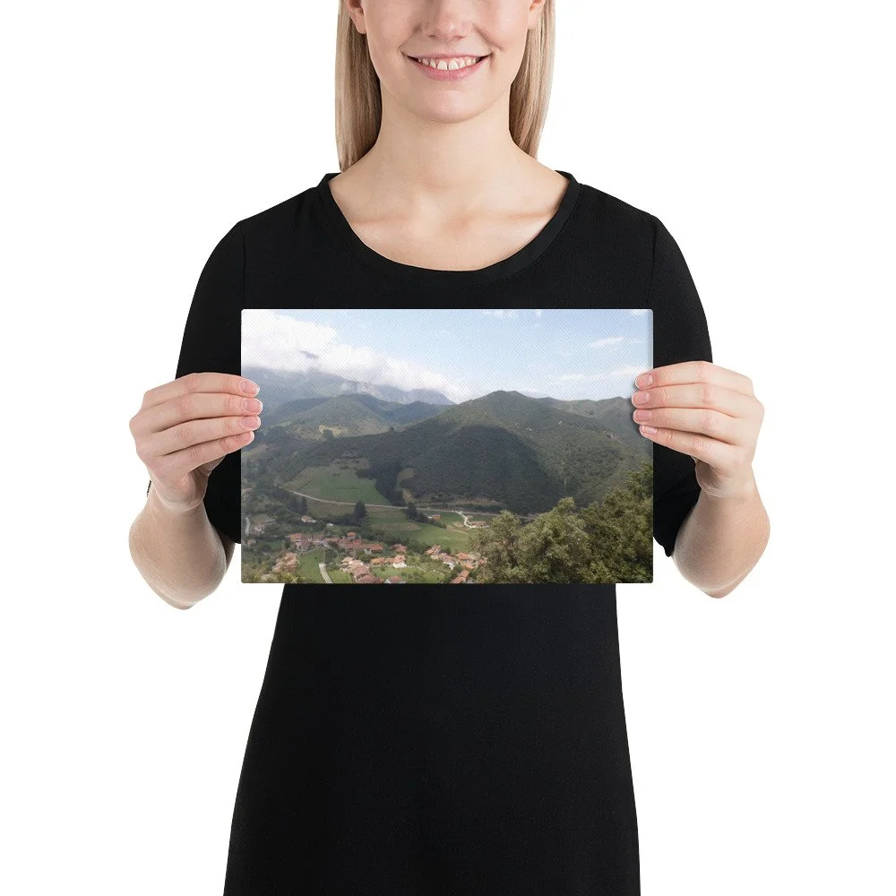 Canvas - Northern Spain Mountain & Village