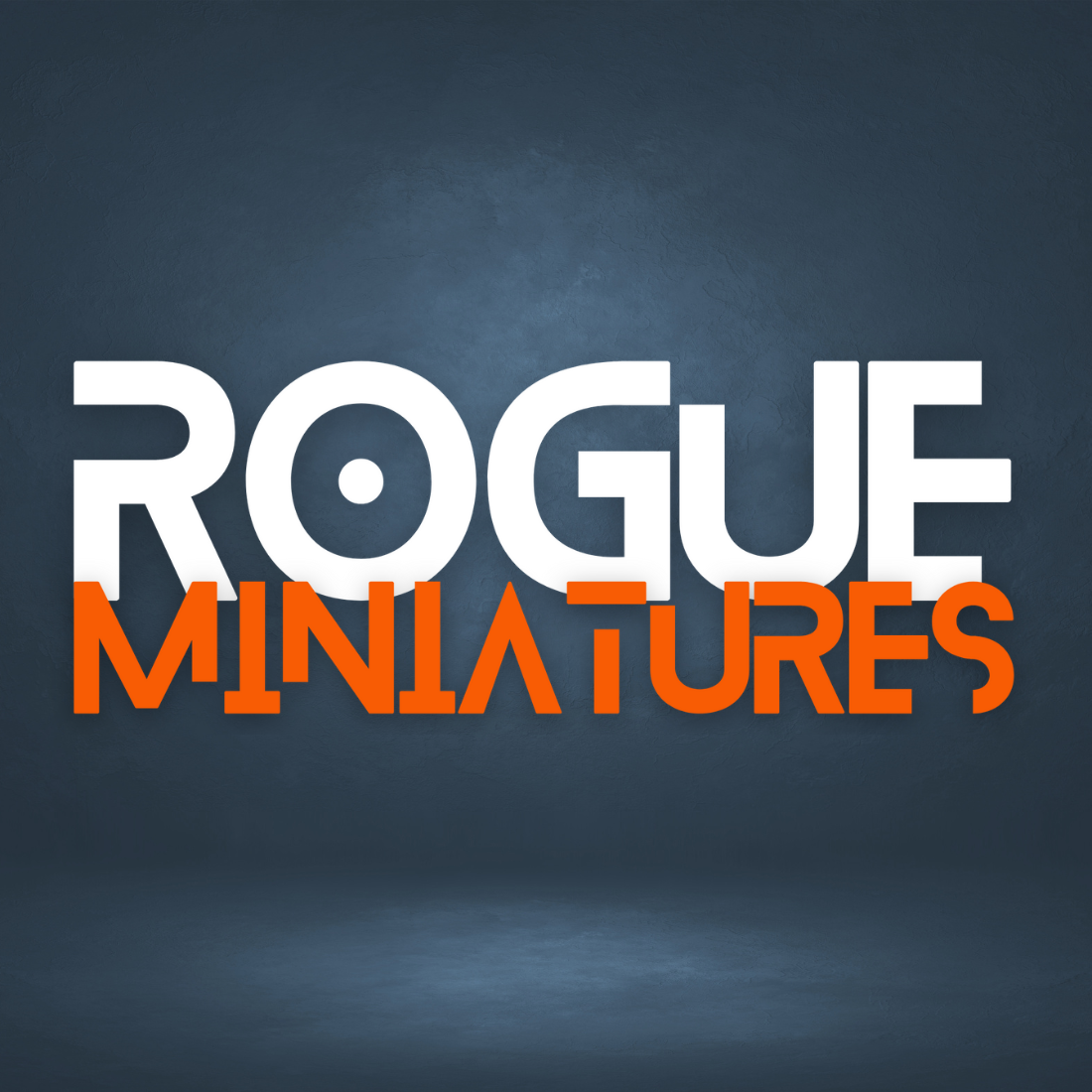 Text logo reading 'ROGUE MINIATURES' with 'ROGUE' in white and 'MINIATURES' in orange on a dark background.