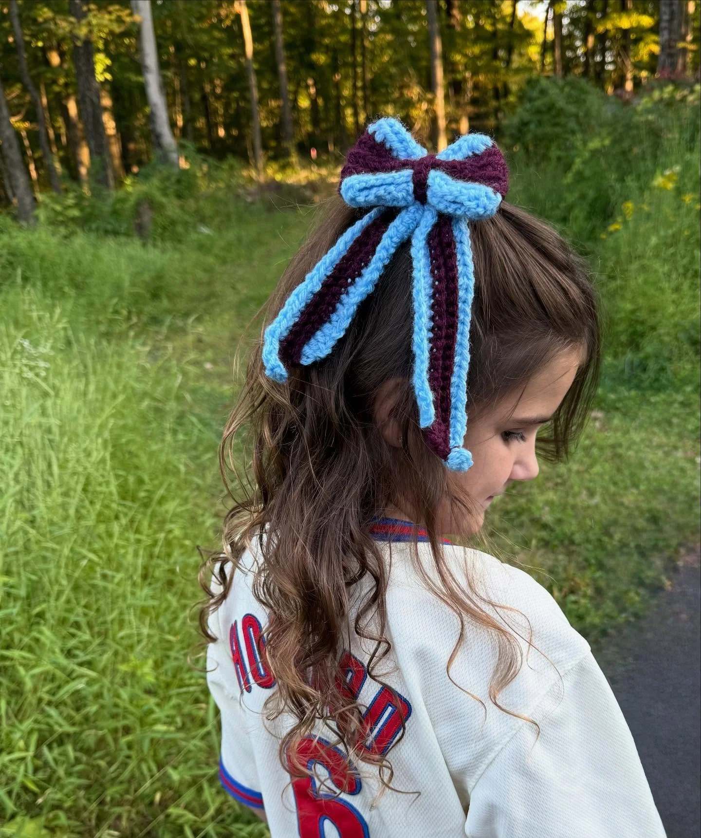 ⚾️ Keep it cute from the stands to the field &mdash; these crochet bows are a home run for game day style! 🎀 
Message me to get yours ! 

#GameDayReady #CrochetBows #BaseballVibes