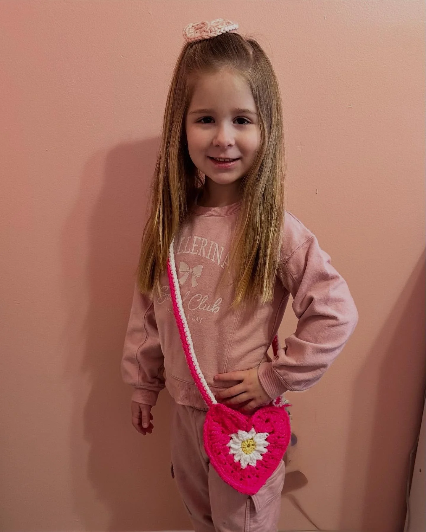 Part of the new Valentine&rsquo;s Day collection is out! 
Heart shaped cross body and our hair clips that come in small and large! 
Message me to get yours!