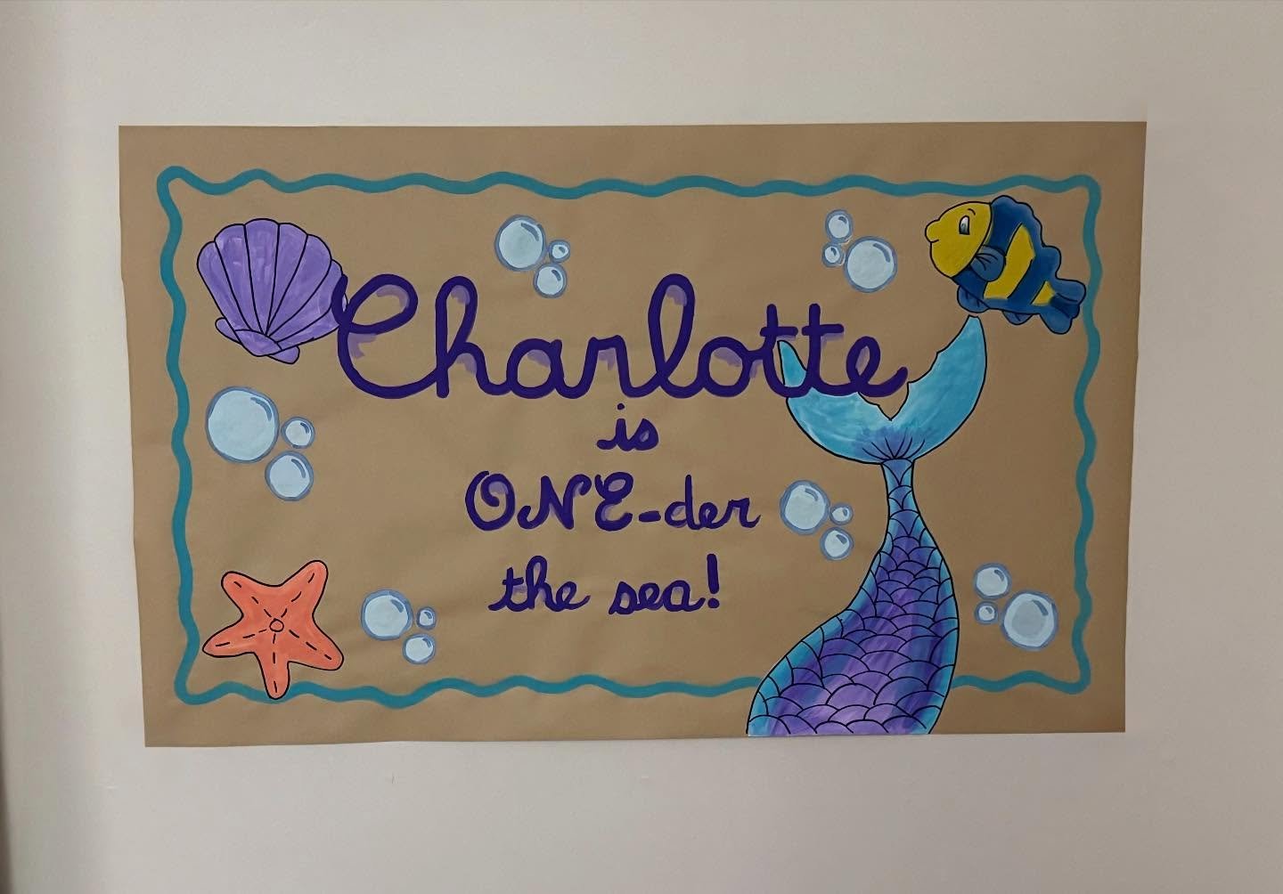 ONE-der the sea birthday theme banner ! 
Message me to create a banner for your next event !