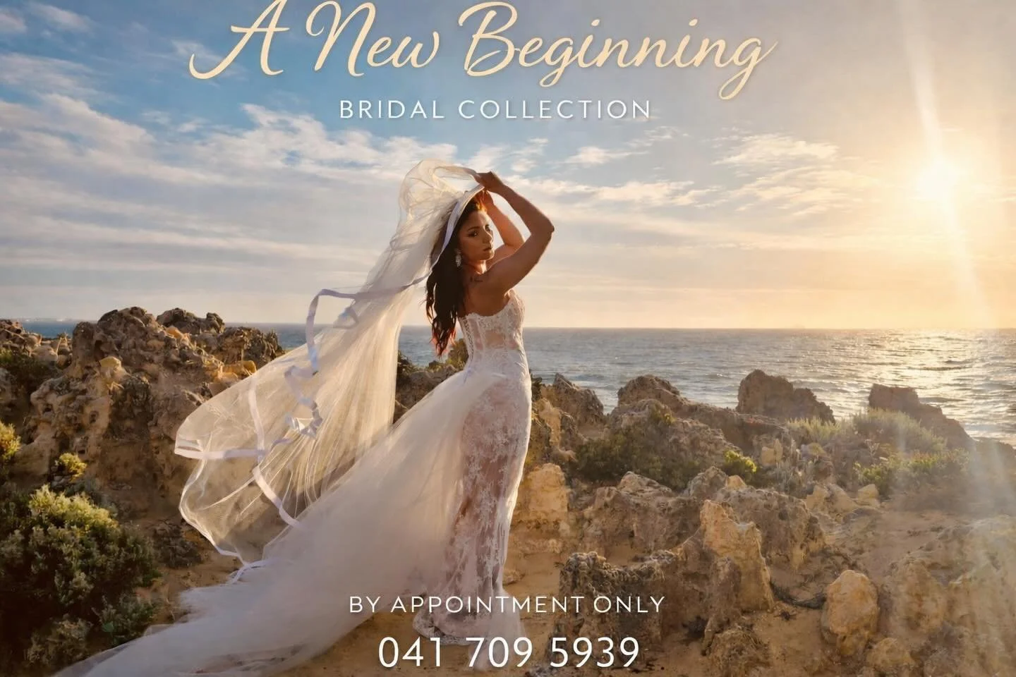 A New Beginning✨
A modern bridal concept designed to transition effortlessly from ceremony to reception.

Crafted in exclusive French Chantilly lace, this refined four-piece ensemble transforms into an elegant two-piece reception look.
Available in s