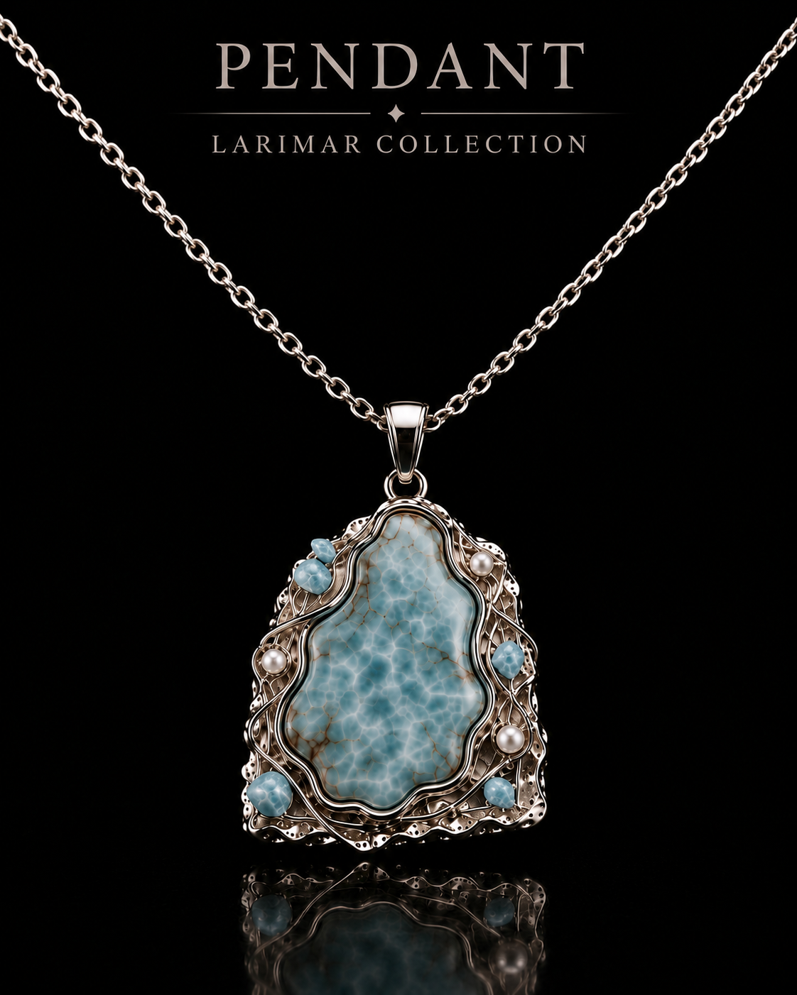 Larimar Pendant Necklace