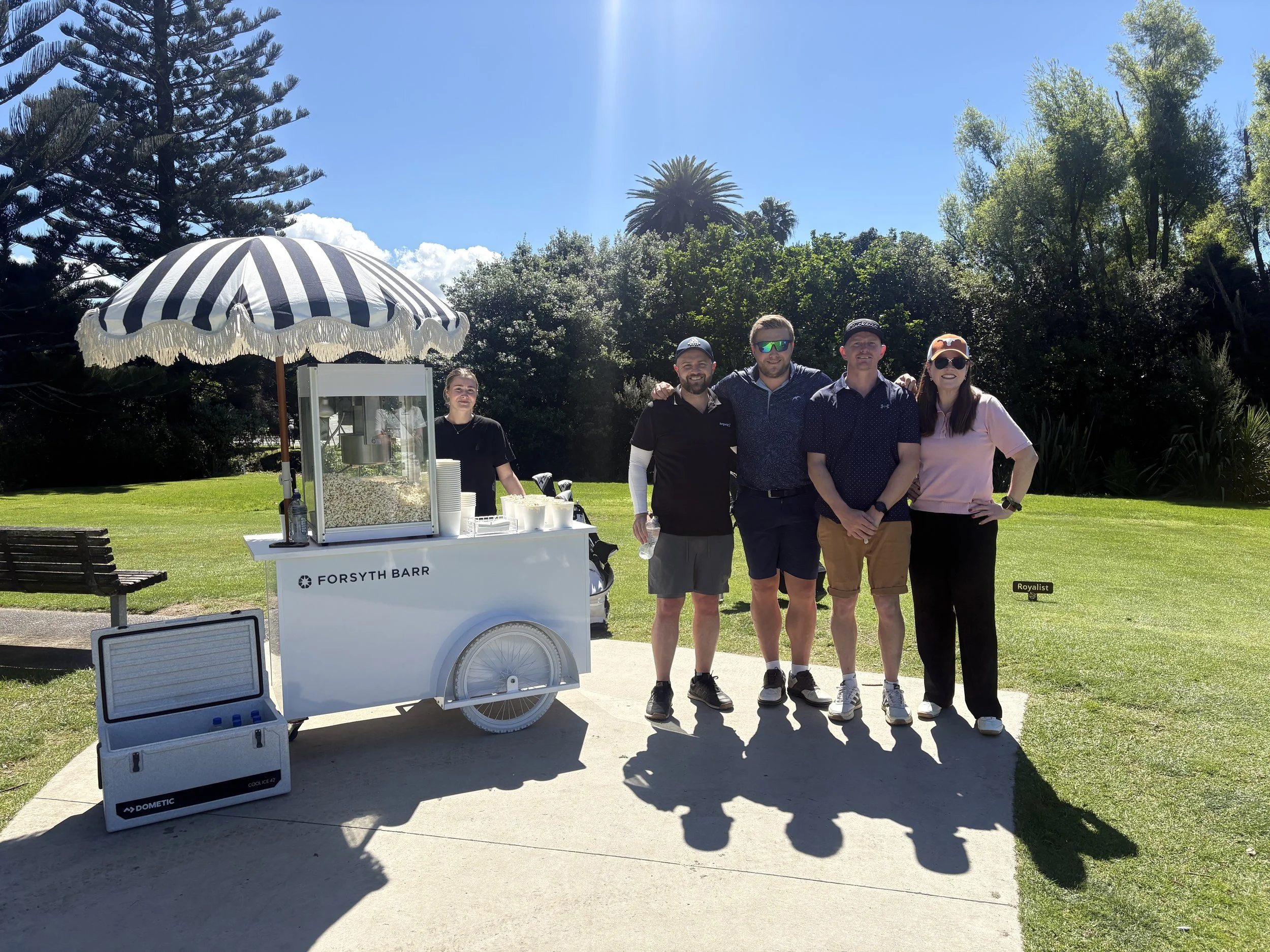 Team Argon with Popcorn Cart