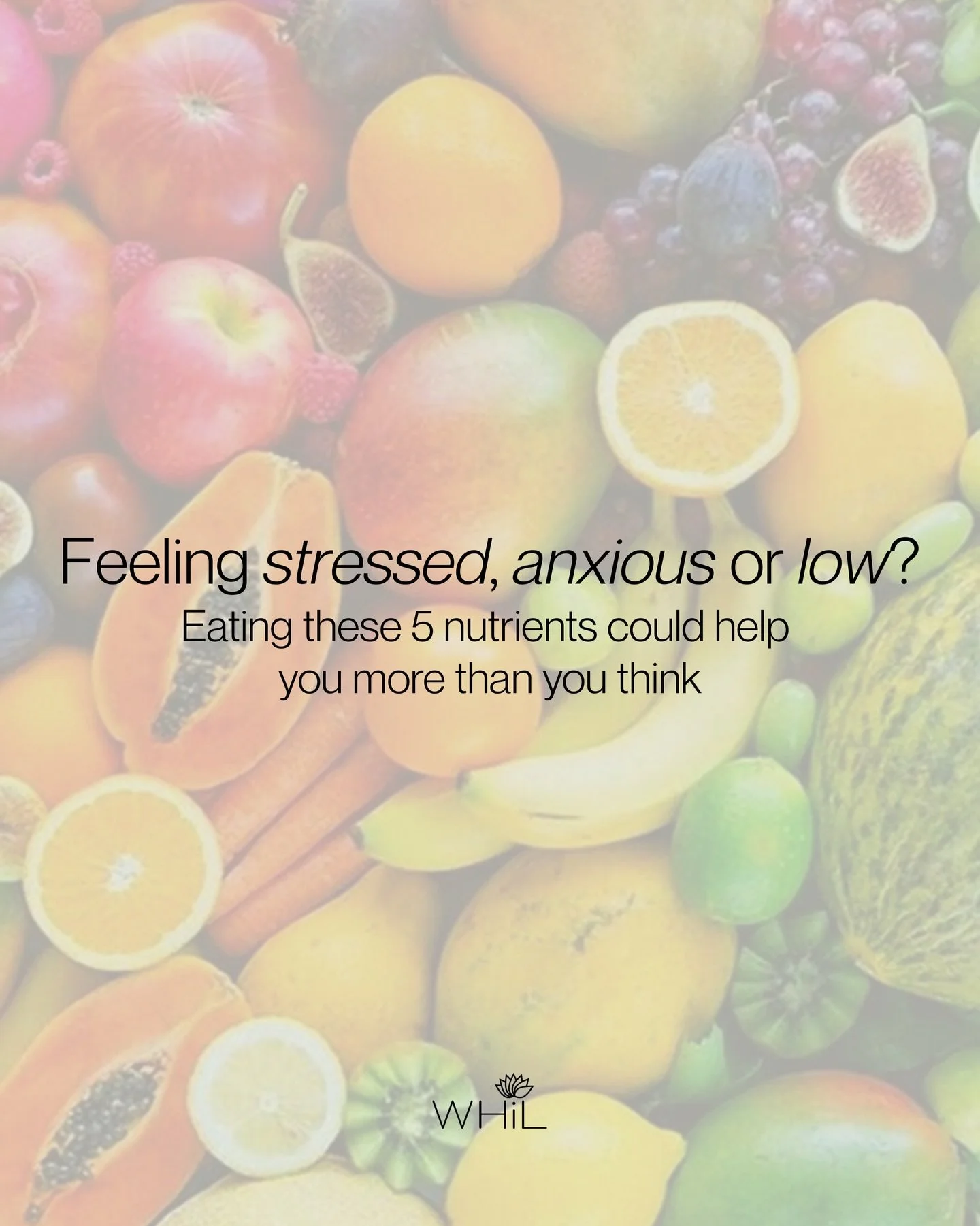 Our food choices shape our stress response - and eating these five nutrients can affect your mood, cortisol output and help you to manage your stress more effectively 🥕

Make sure you&rsquo;re following @whil.me for more recipes, life hacks and doct