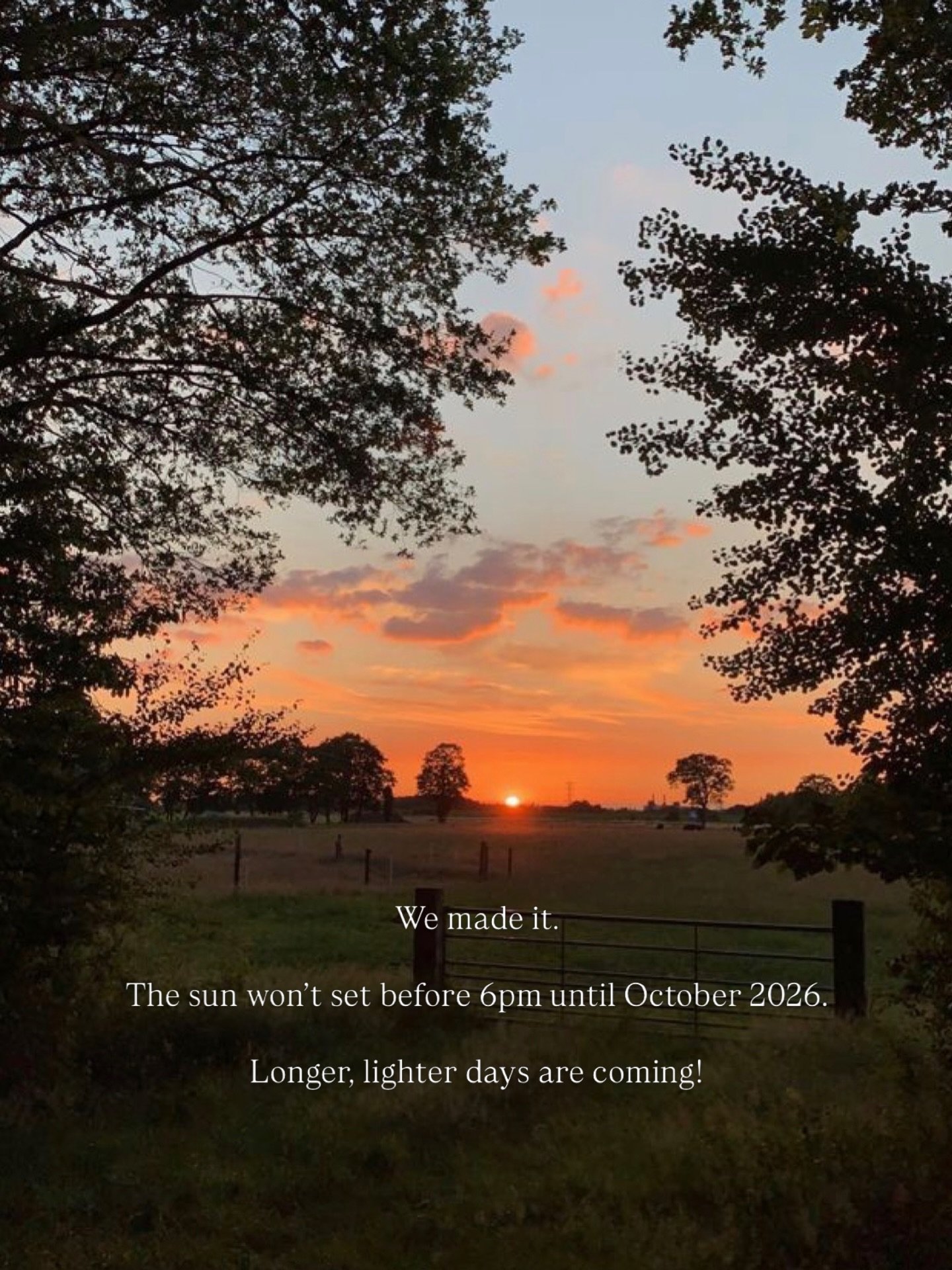 Longer days are coming and this is your sign to get out into the sun today 🌞