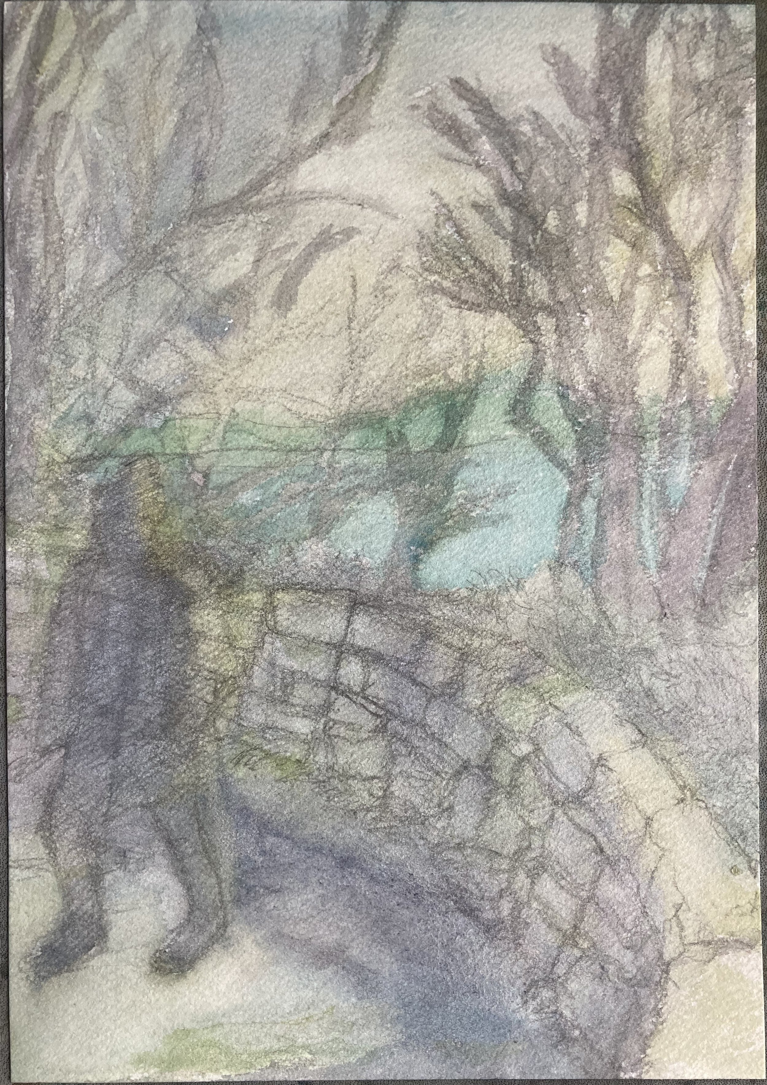 Sunset, 25/2/2025, Water colour on Paper, 18.2 x 25.7 cm