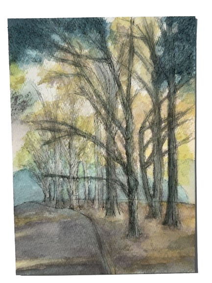 Warm Light 19, 18/3/2026, Water colour on Paper, 15.8 x 22.7cm