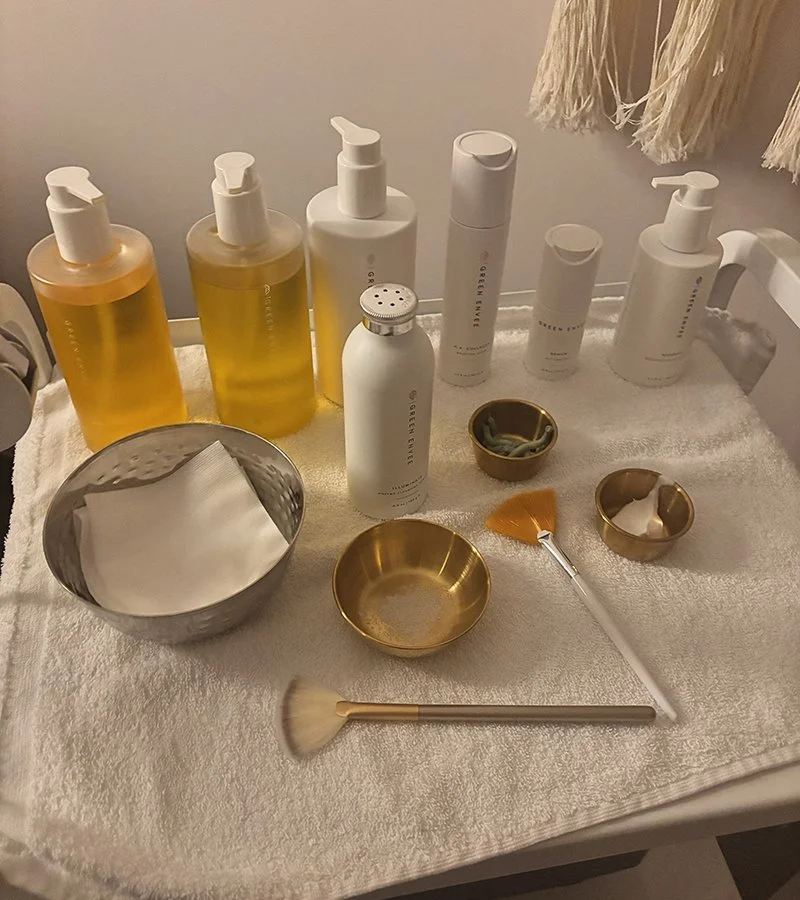 chemical peel products on table