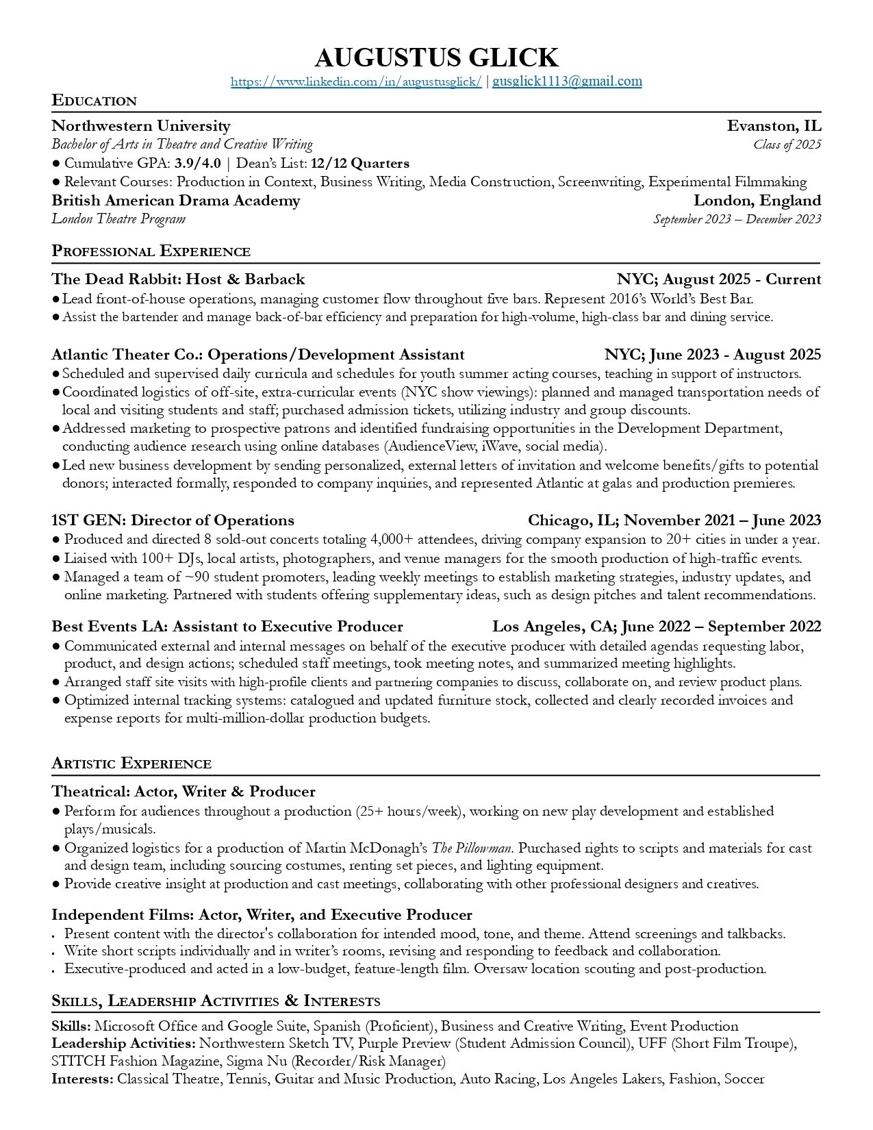 Work Resume