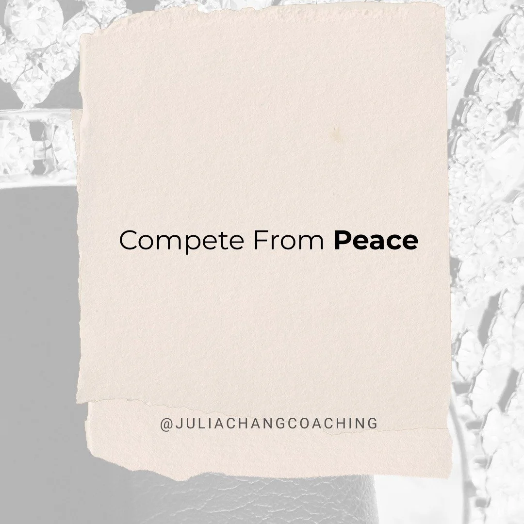 👑 Compete From Peace 👑

Queen, the stage is a place where your peace is protected.

Imagine you step on stage grounded and confident knowing you are already chosen.

No nerves. No mental spiraling. No comparison. 

Just unshakeable confidence.

Com