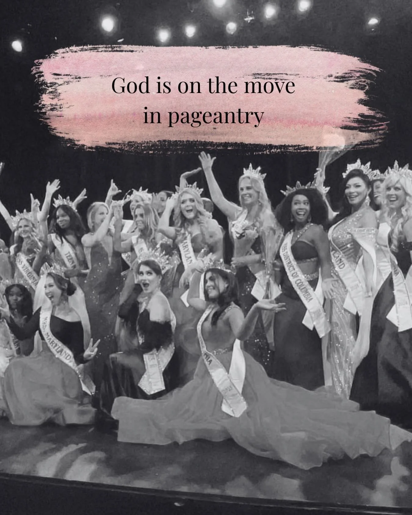 God is doing a new thing in the pageant space! 👑✝️

Isaiah 43:19

System after system&hellip;I am seeing Christ magnified! 🙌

All glory be to God! 

🙏 
Heavenly Father,

Thank You for the women You are raising up in this season to shine boldly for