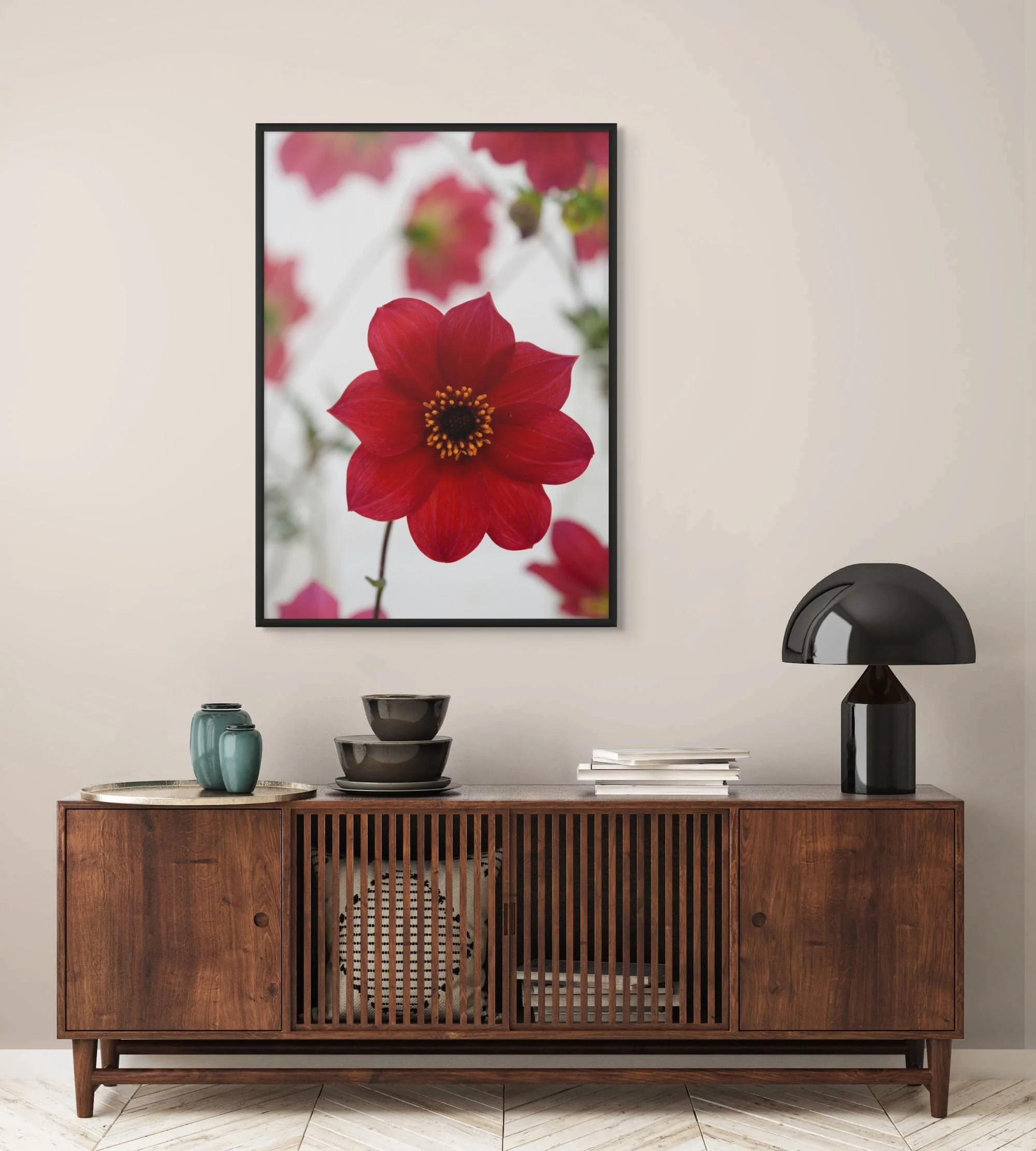 scarlet 2.0 photographic floral fine art framed print by northern exposure supply co