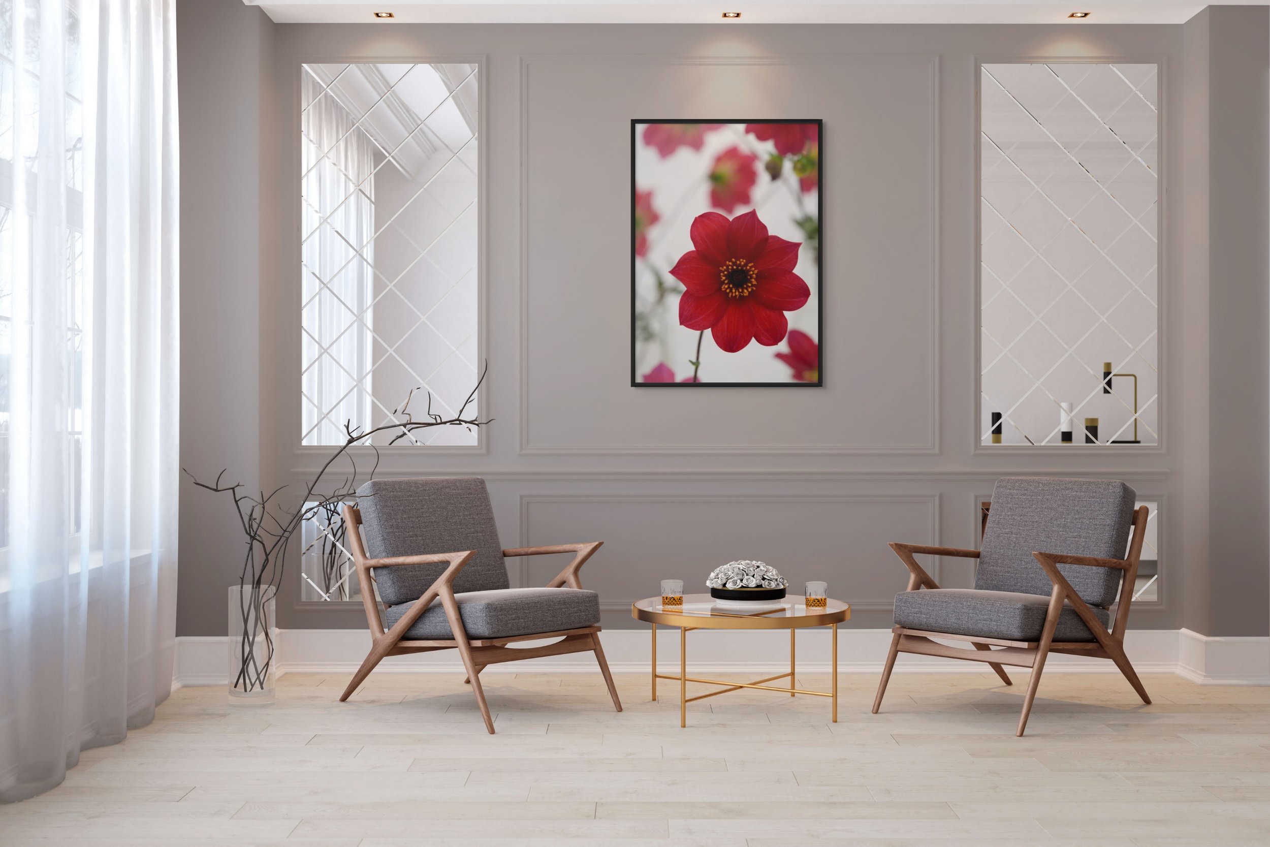Black timber frame option northern exposure supply co scarlet 2.0 fine art print