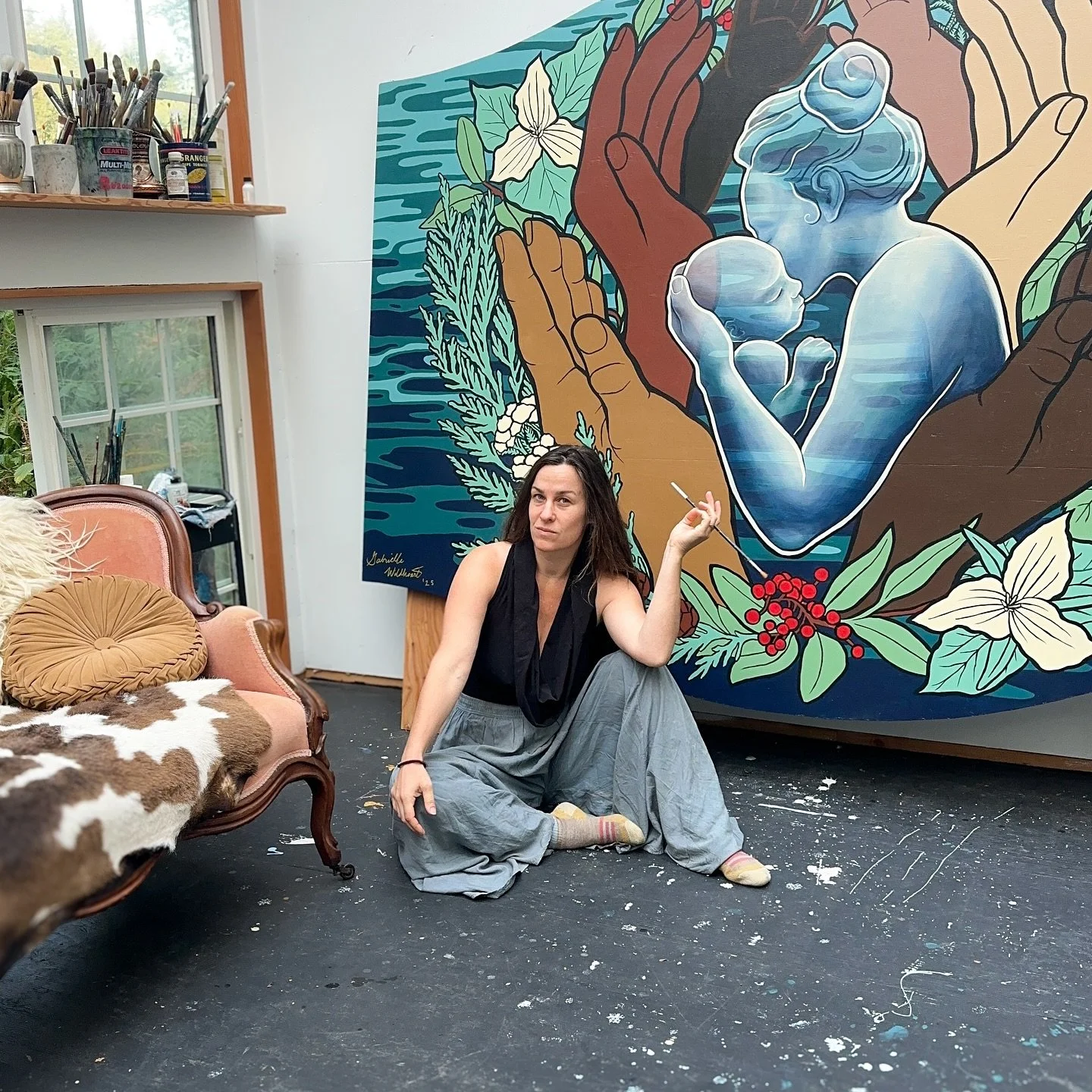 Thank you @vashonislandmidwifery for trusting me, I&rsquo;m so excited to see this up on the main street for all to see. 

Leave it to a midwife to have the most beautiful art vision ever!
💜