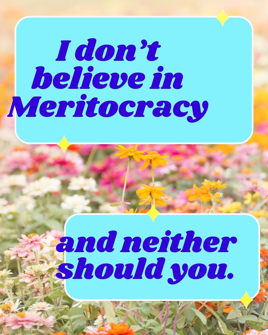 What if we decide to play a different game? What if our game wasn&rsquo;t about competition for winners and losers, but a game where we all can win? 
#meritocracy #TheGameIsNotTheSame #TimetoChangeTheRules