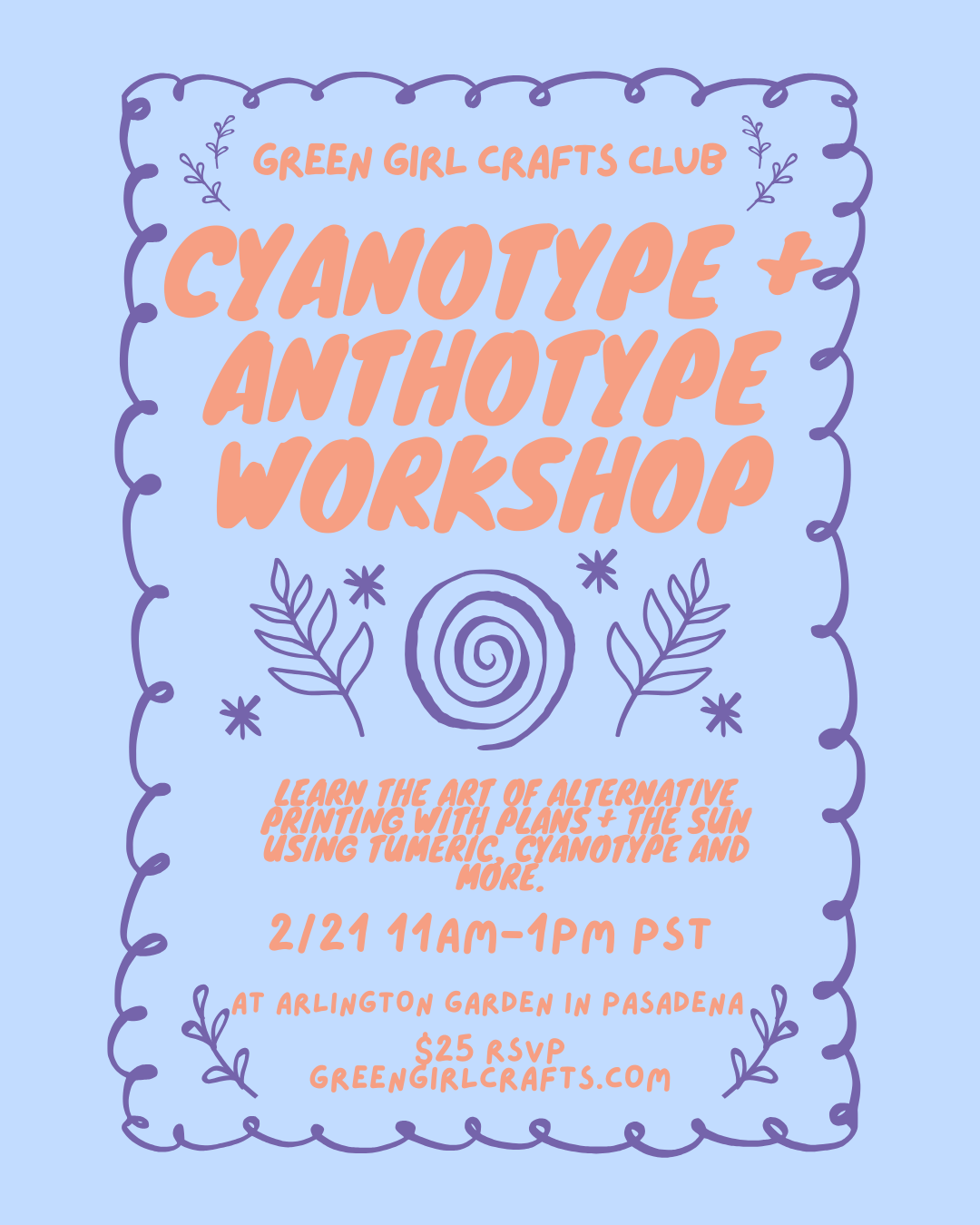 Cyanotype + Anthotype workshop