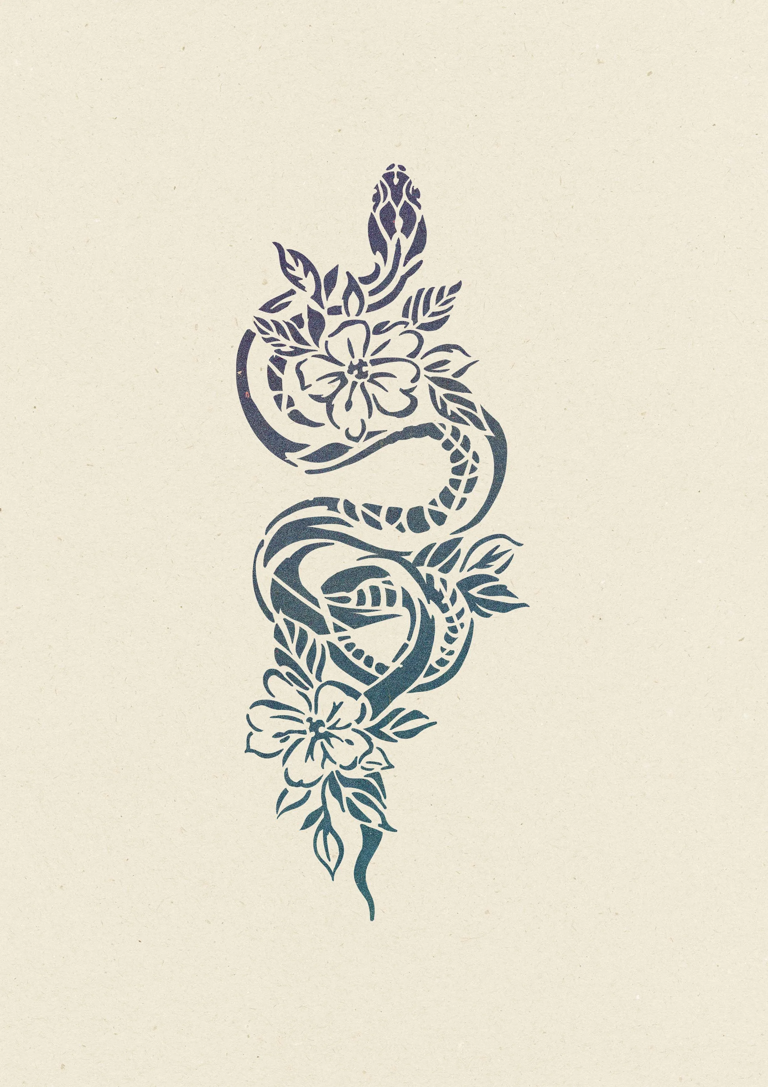 Serpent et Fleurs • 99