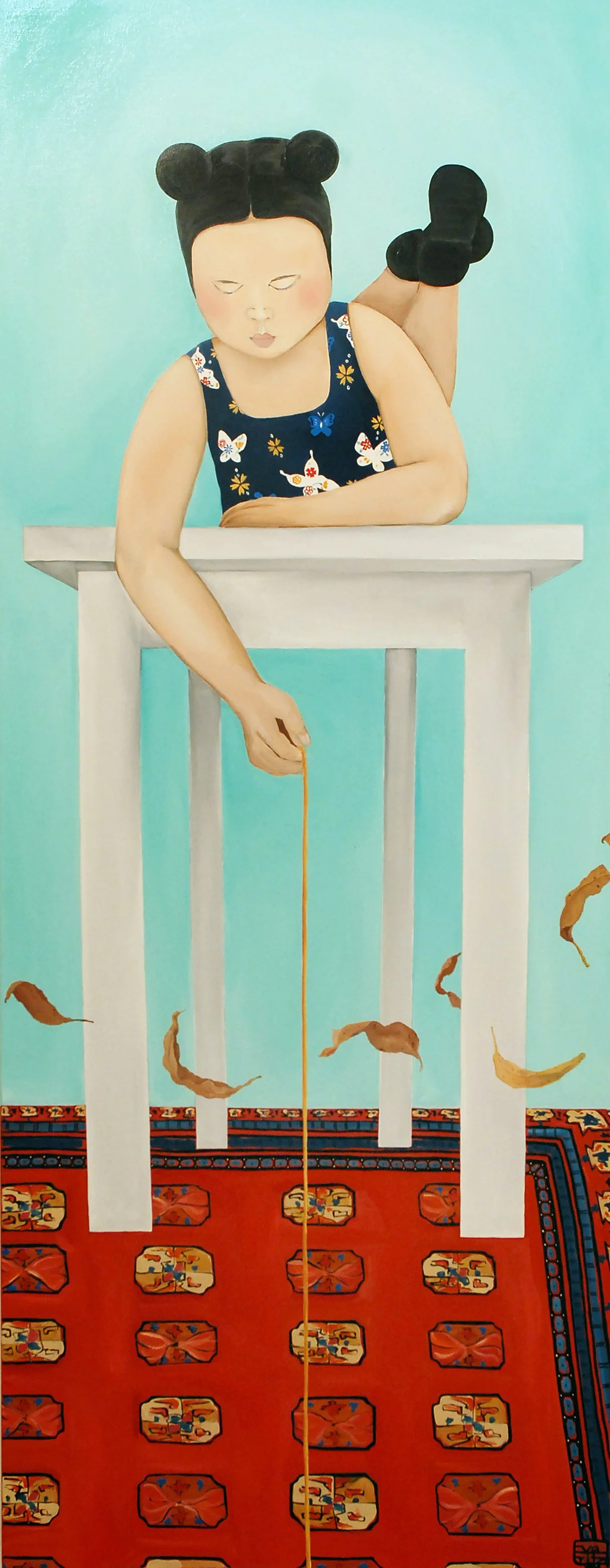 How Long is a Piece of String.  Oil on canvas.  SOLD